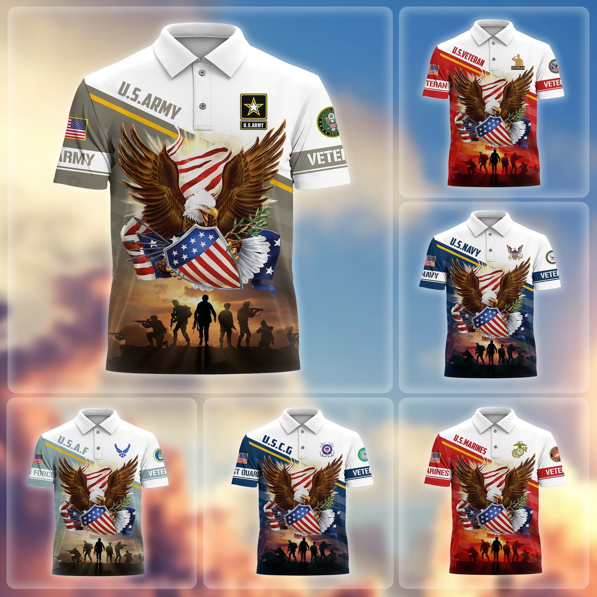 Premium Proudly Served US Veterans Polo Shirt APVC260202