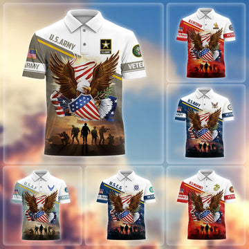 Premium Proudly Served US Veterans Polo Shirt APVC260202
