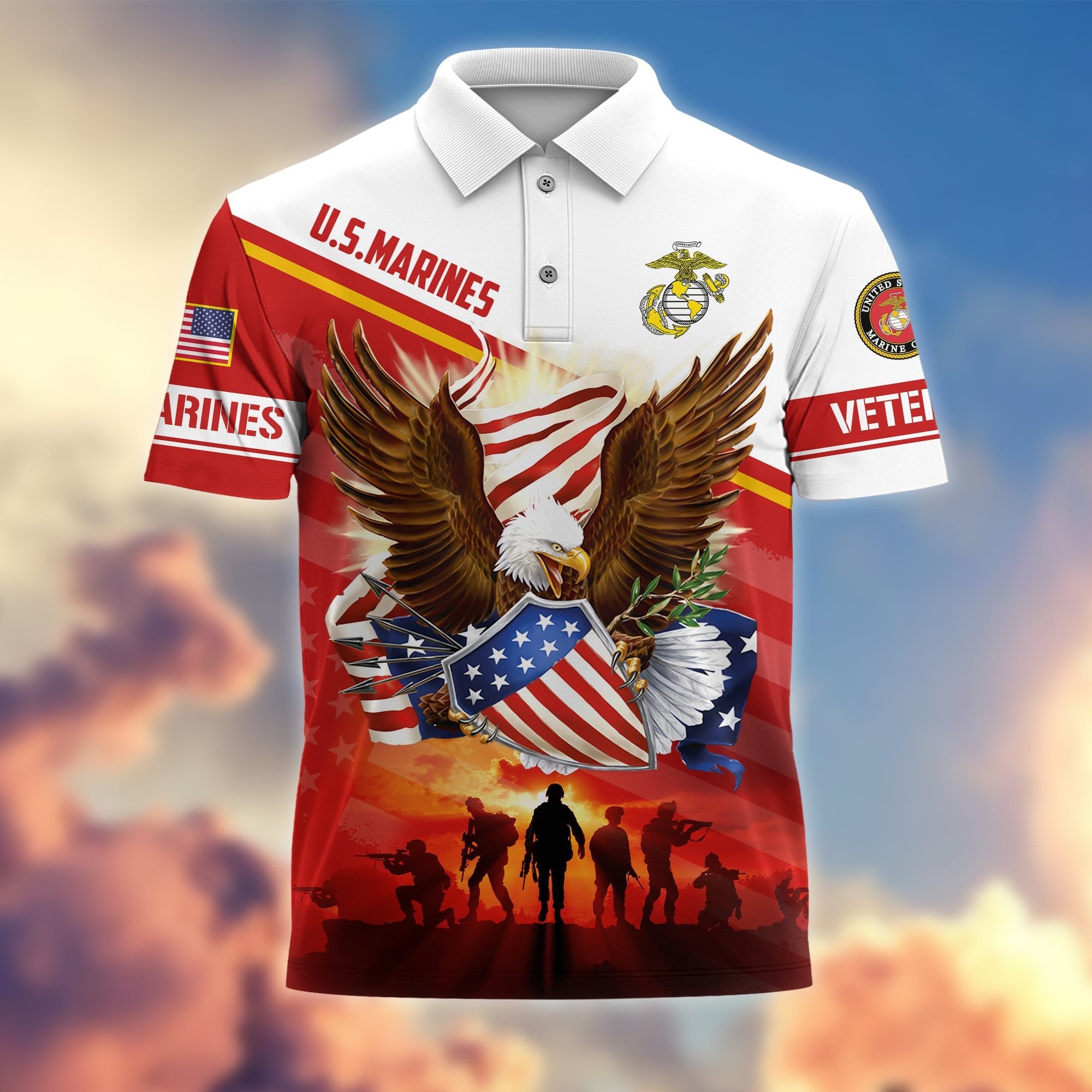Premium Proudly Served US Veterans Polo Shirt APVC260202