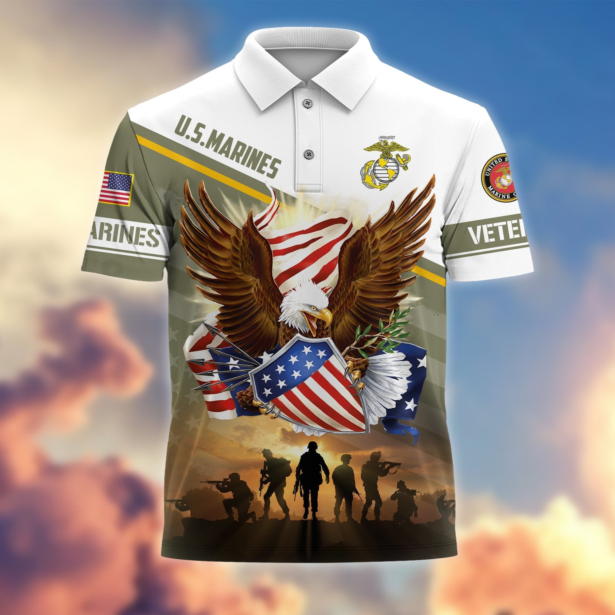 Premium Proudly Served US Veterans Polo Shirt APVC260202