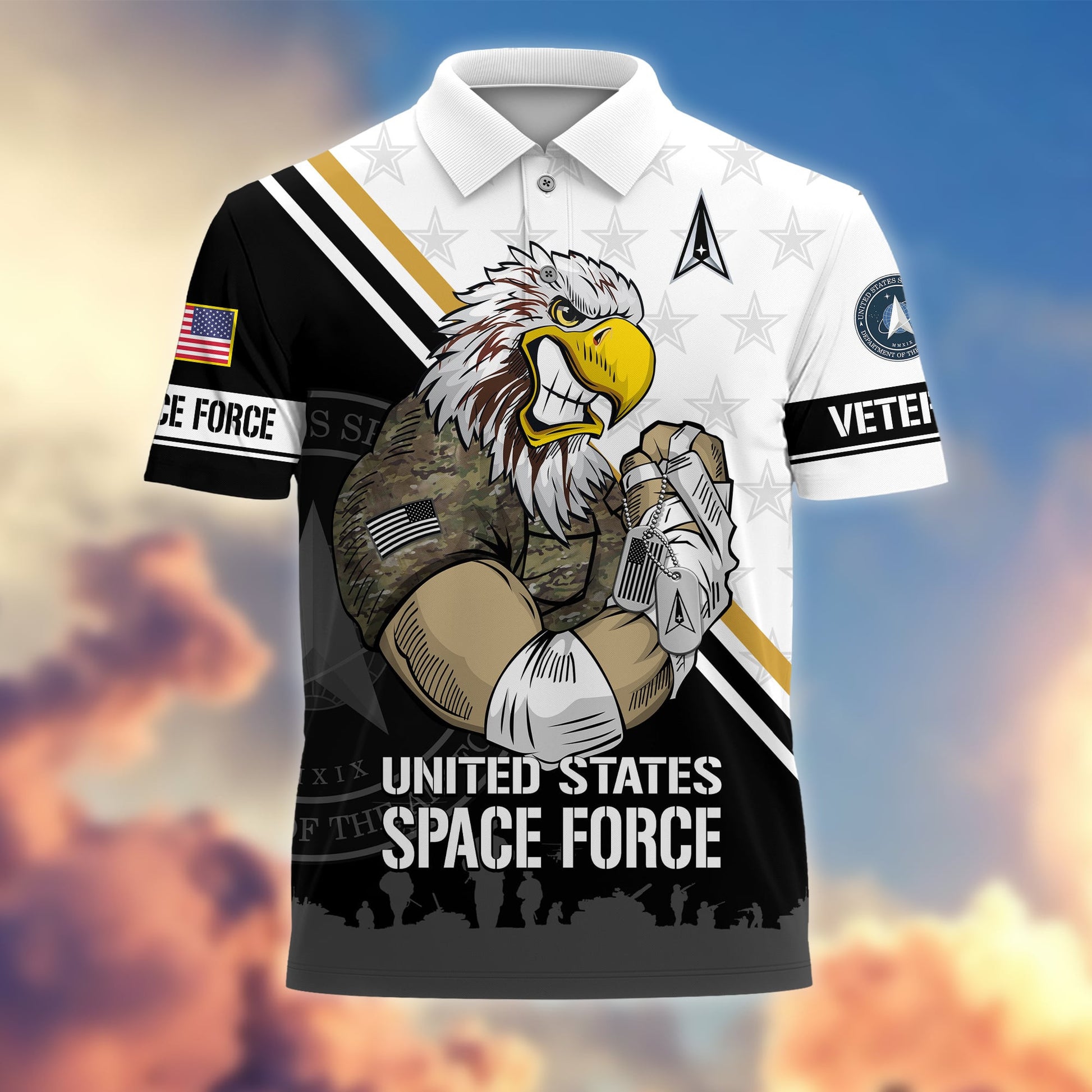 Premium Proudly Served US Veterans Polo Shirt APVC010301