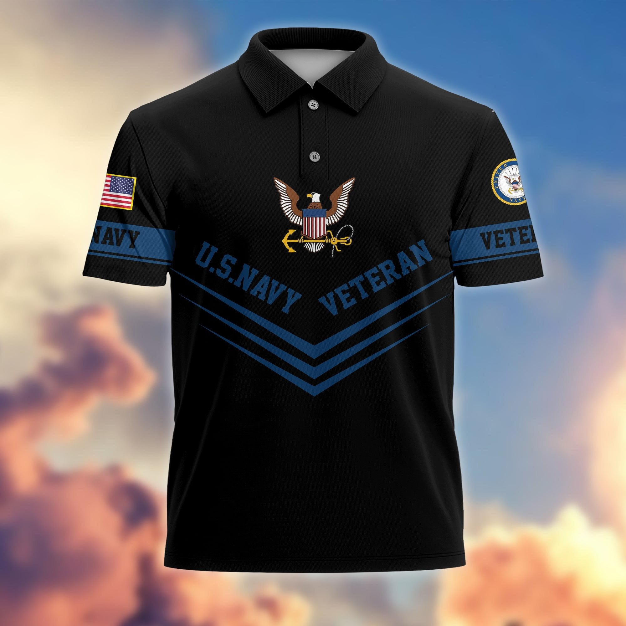 Premium Multiservice US Veterans Polo Shirt APVC070302