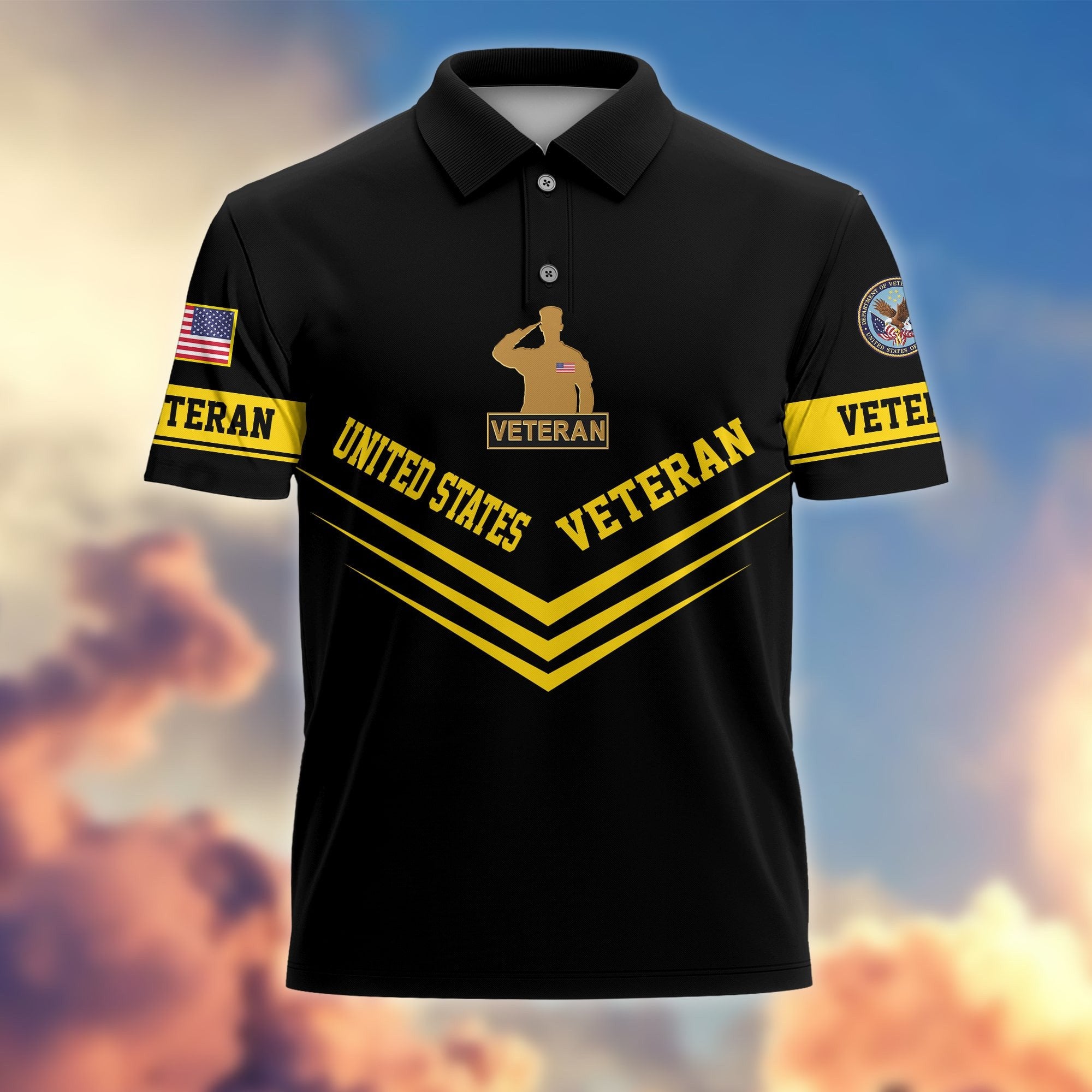 Premium Multiservice US Veterans Polo Shirt APVC070302