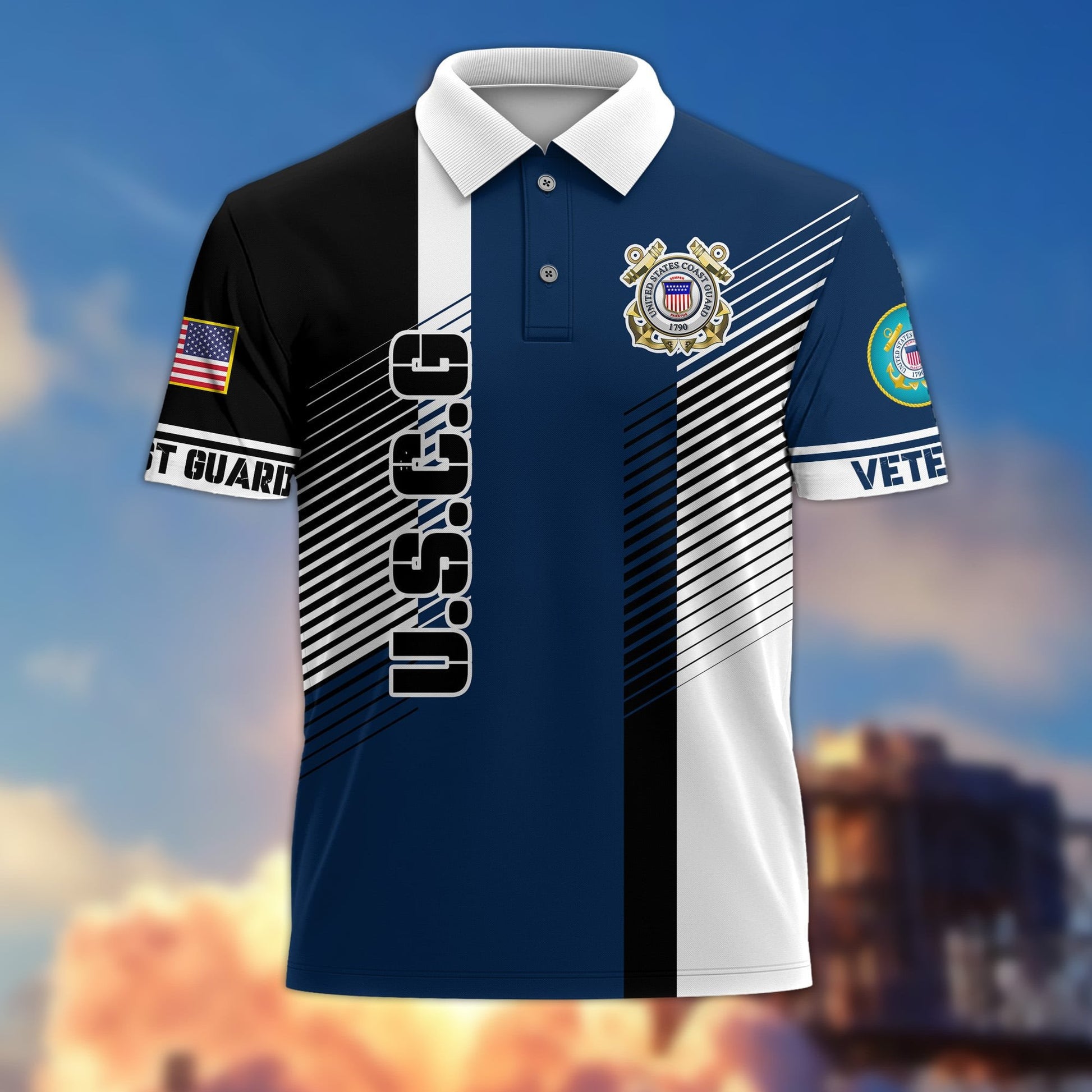 Premium Proudly Served US Veterans Polo Shirt APVC080301