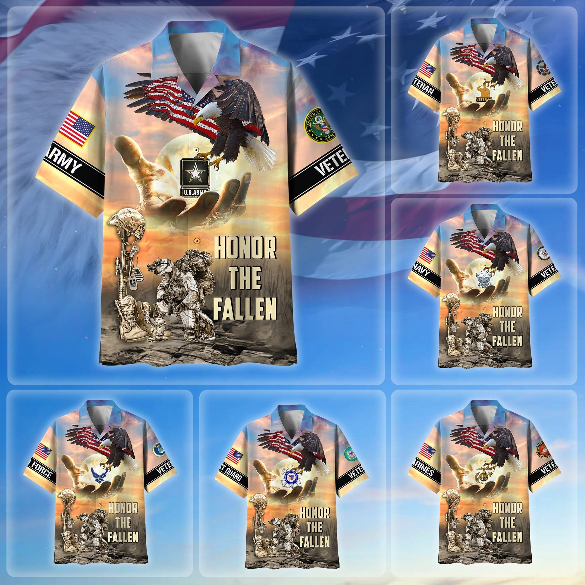 Premium Honor The Fallen US Veterans Hawaii Shirt APVC060301
