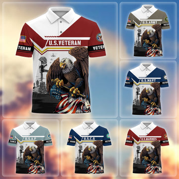 Premium Honoring All Who Served US Veterans Polo Shirt APVC120301