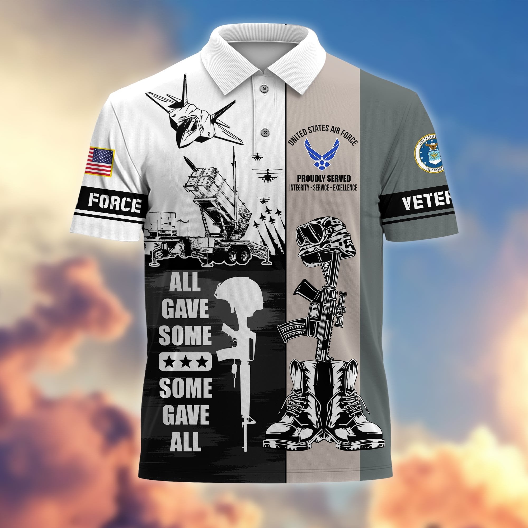 Premium All Gave Some Some Gave All US Veterans Polo Shirt APVC130303