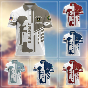 Premium Proudly Served US Veterans Polo Shirt APVC140301