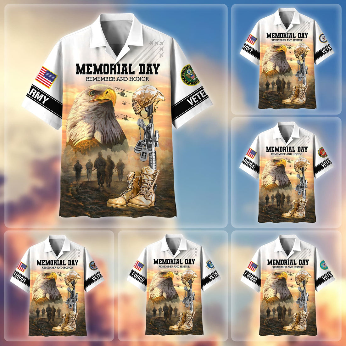 Premium Memorial Day Remember And Honor US Veterans Hawaii Shirt APVC140302
