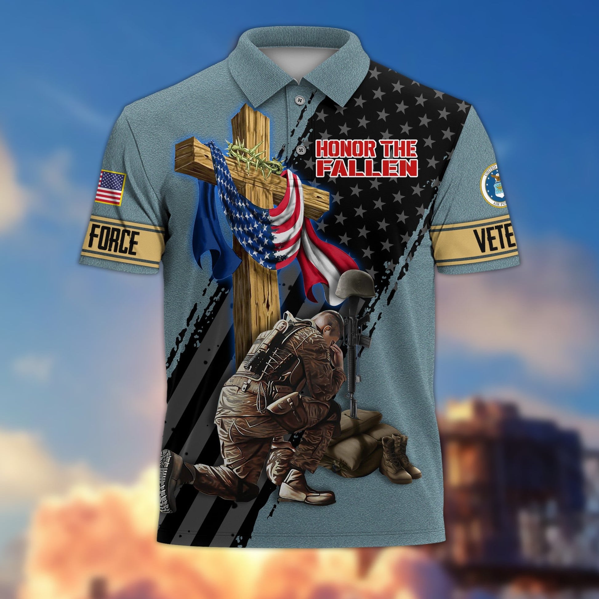 Premium Honor The Fallen US Veterans Polo Shirt APVC210304