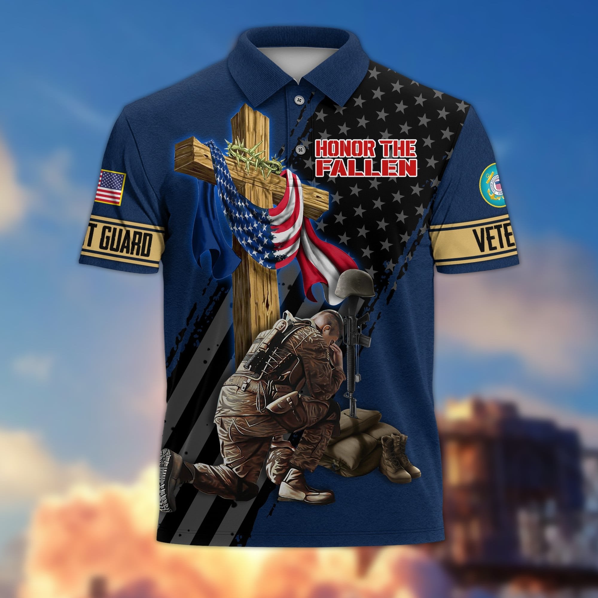 Premium Honor The Fallen US Veterans Polo Shirt APVC210304