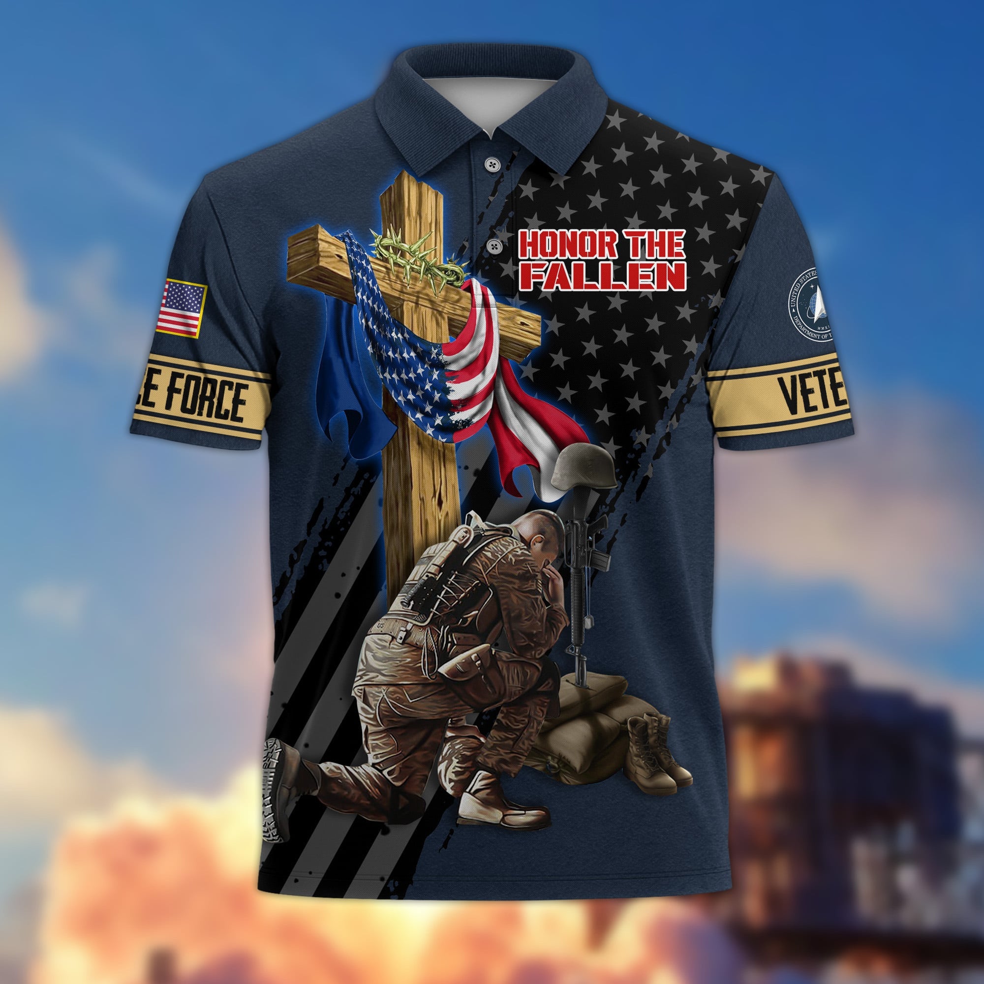 Premium Honor The Fallen US Veterans Polo Shirt APVC210304