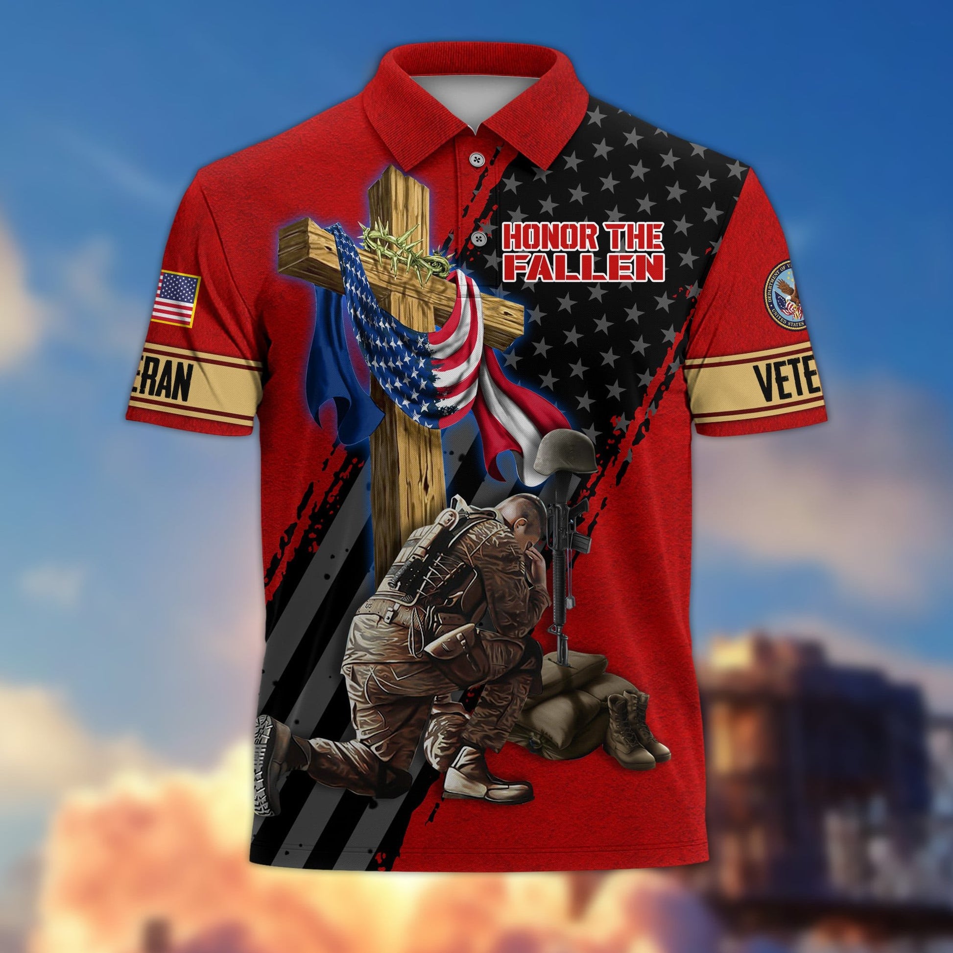 Premium Honor The Fallen US Veterans Polo Shirt APVC210304