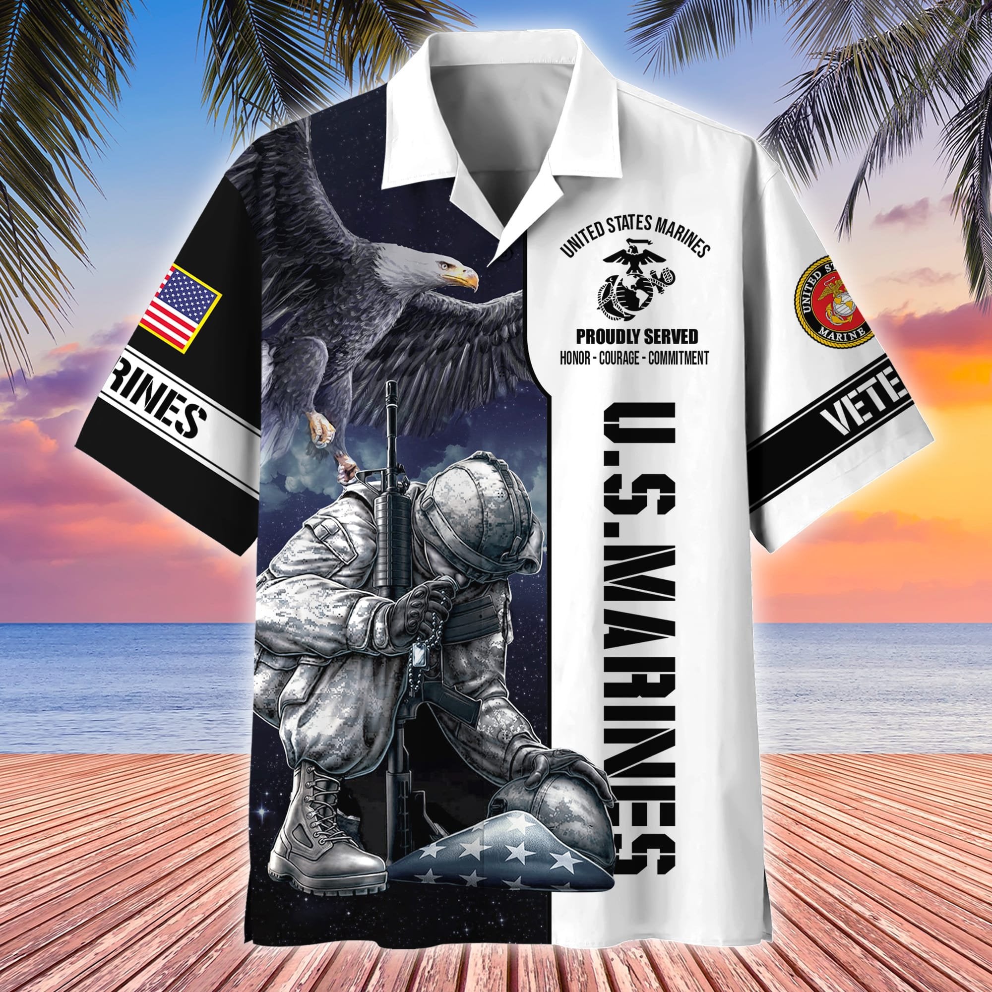 Premium Honoring All Who Served US Veterans Hawaii Shirt APVC210302