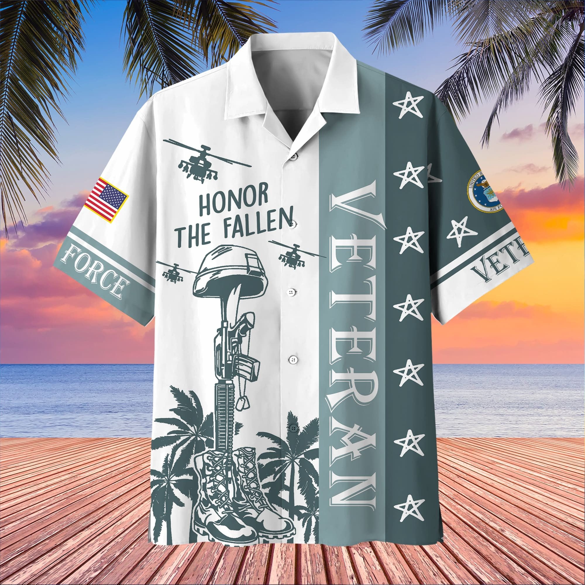 Premium Honor The Fallen US Veterans Hawaii Shirt NPVC070401