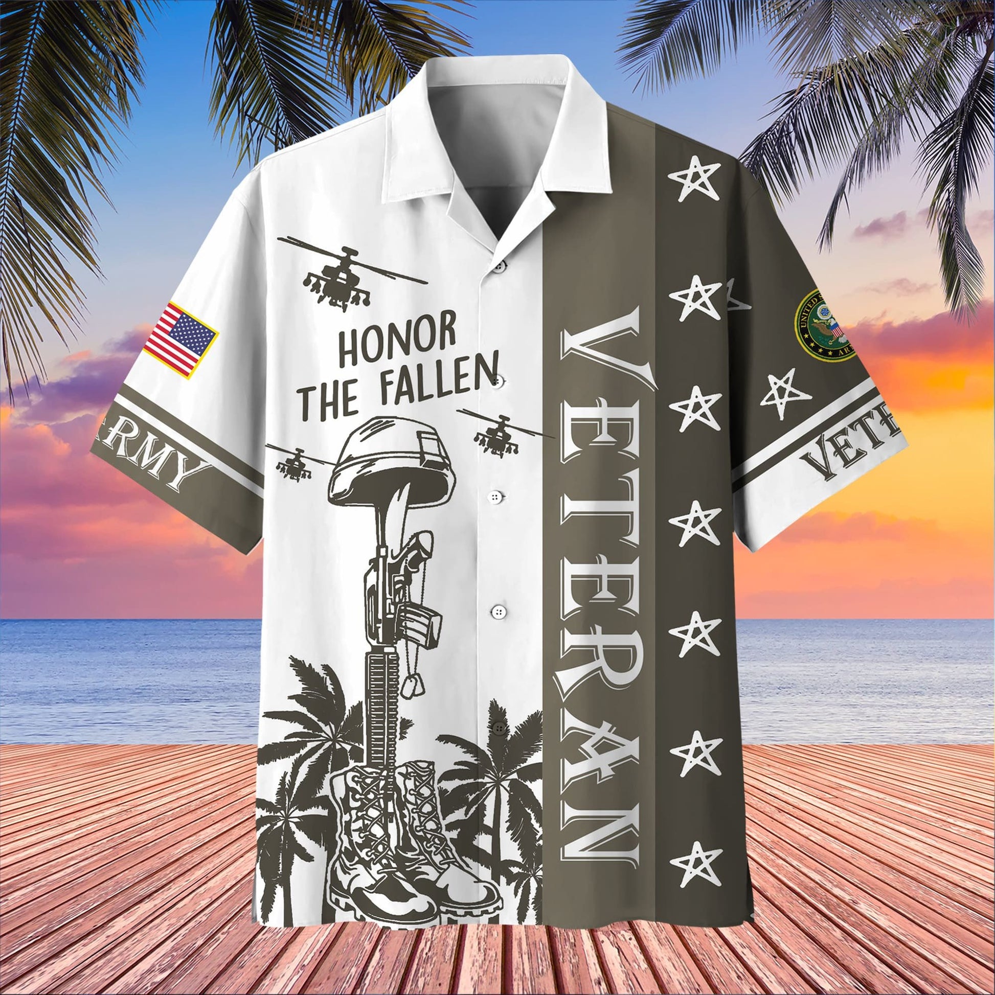 Premium Honor The Fallen US Veterans Hawaii Shirt NPVC070401