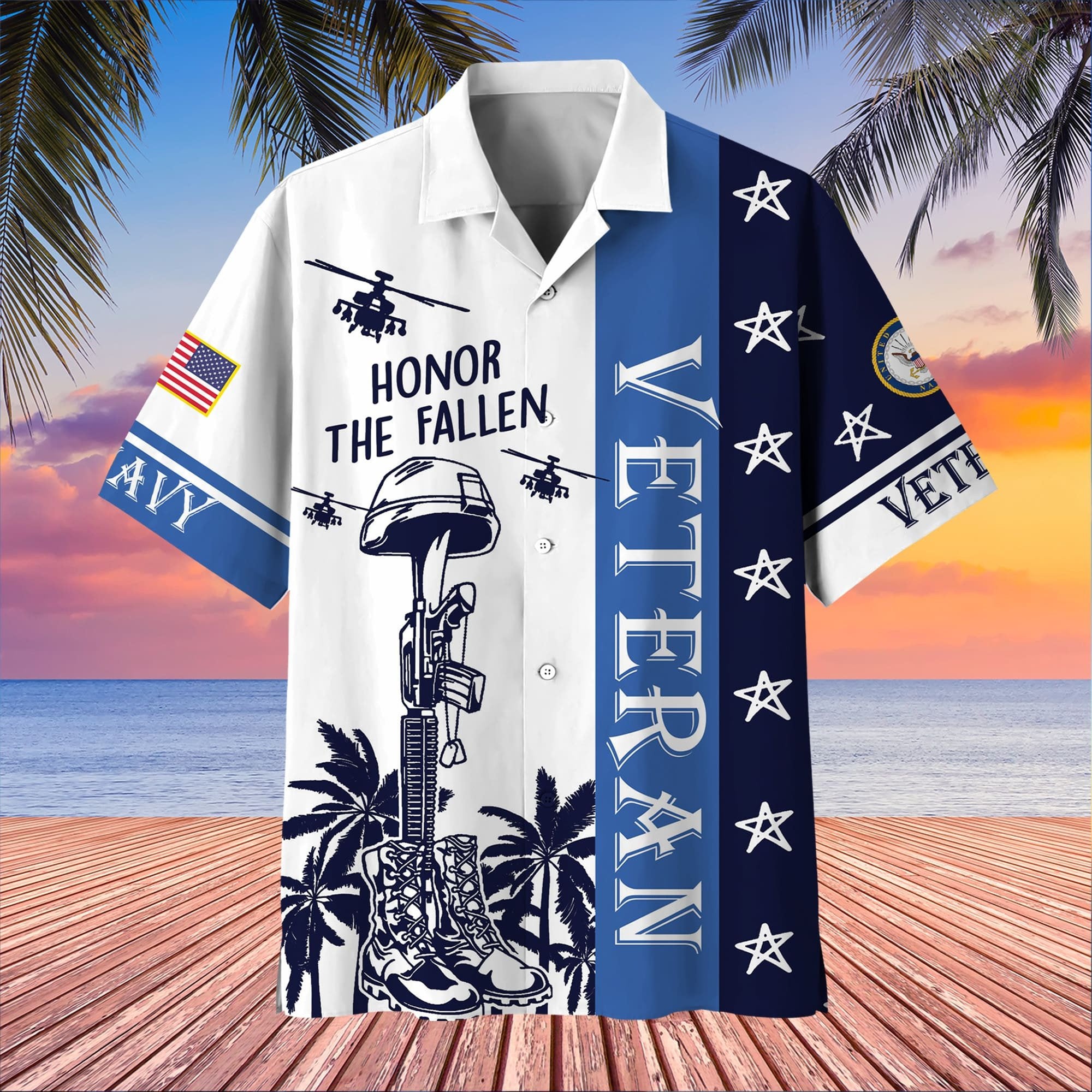 Premium Honor The Fallen US Veterans Hawaii Shirt NPVC070401