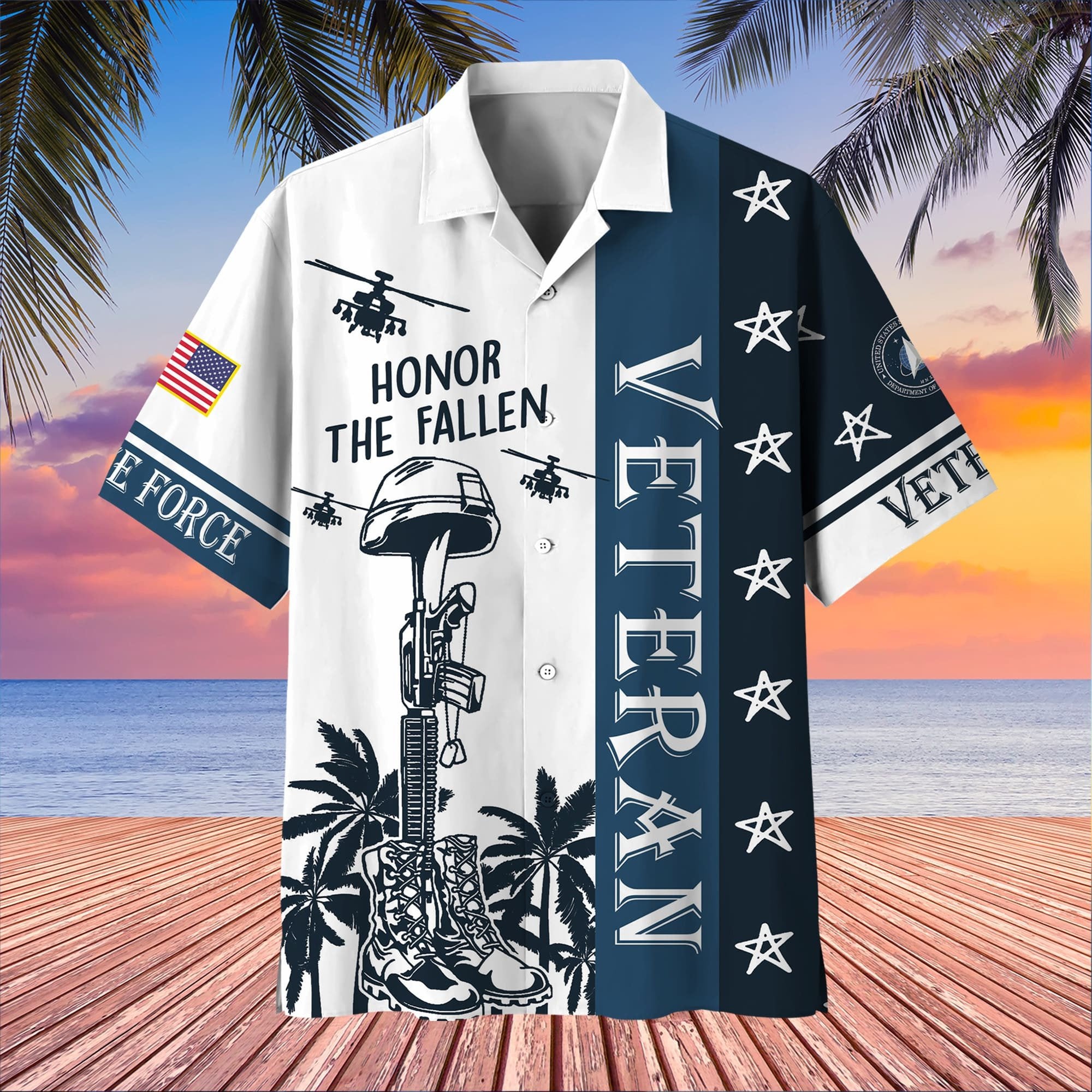 Premium Honor The Fallen US Veterans Hawaii Shirt NPVC070401