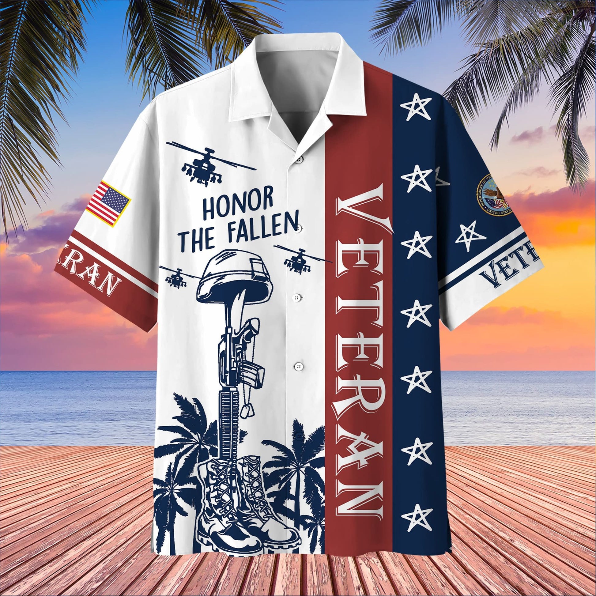 Premium Honor The Fallen US Veterans Hawaii Shirt NPVC070401