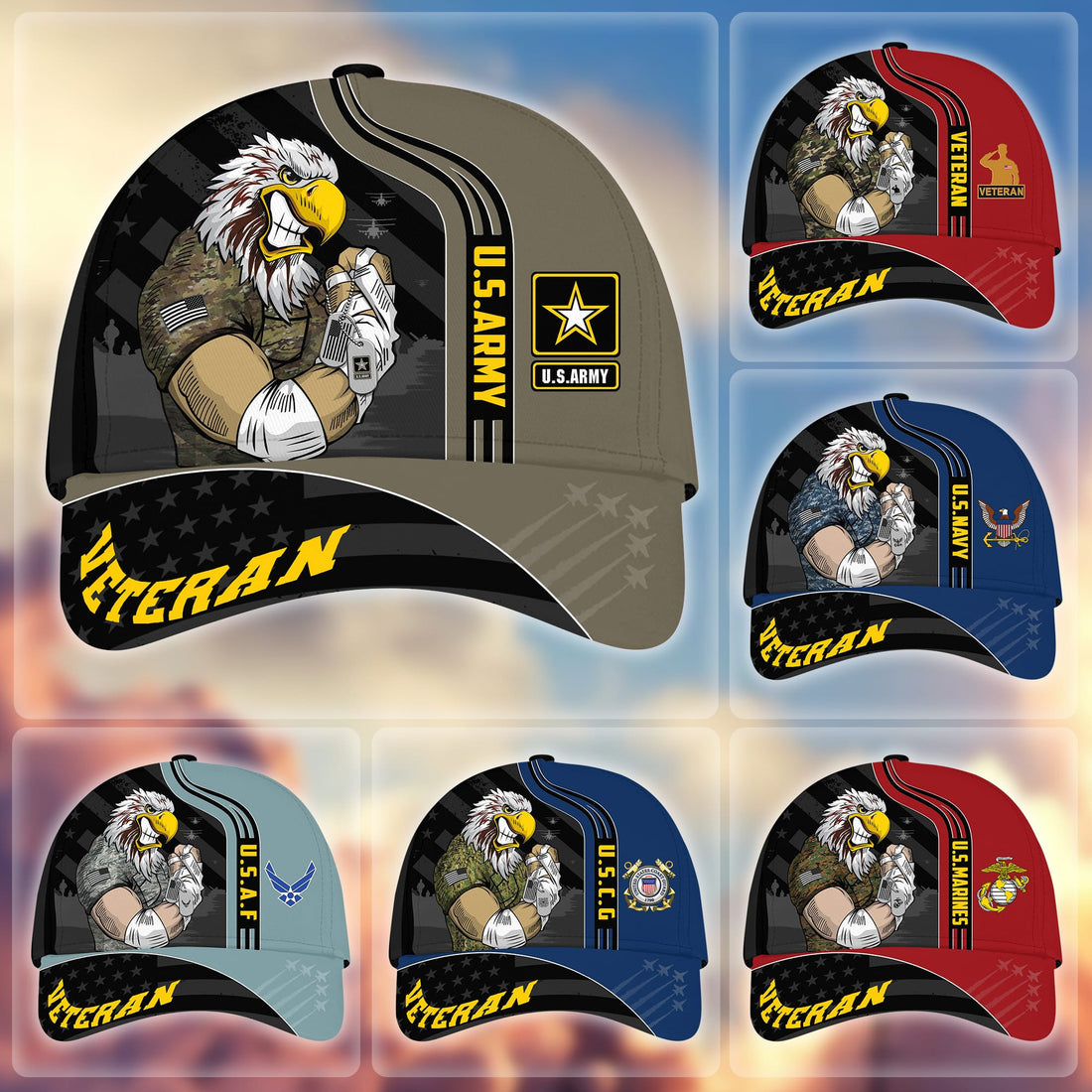 Premium Multiservice US Veterans Cap APVC280303