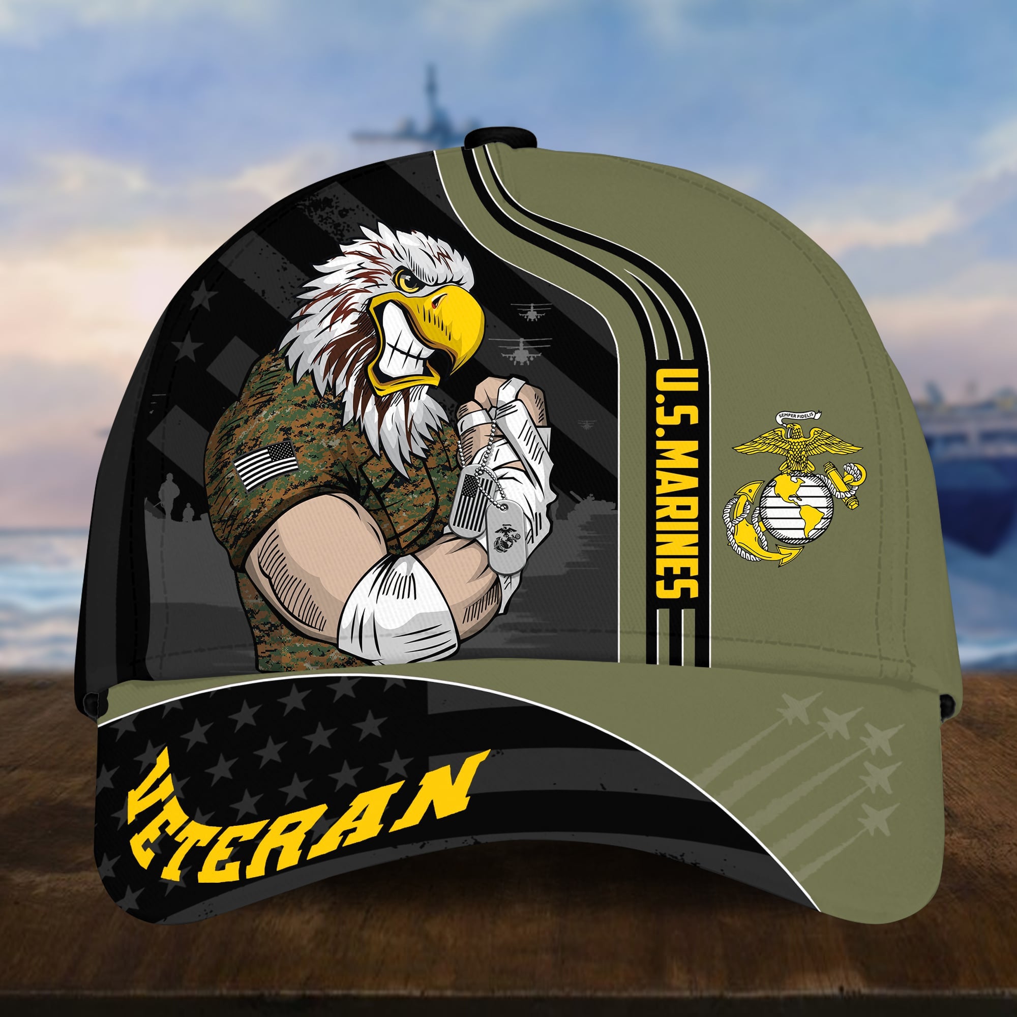 Premium Multiservice US Veterans Cap APVC280303