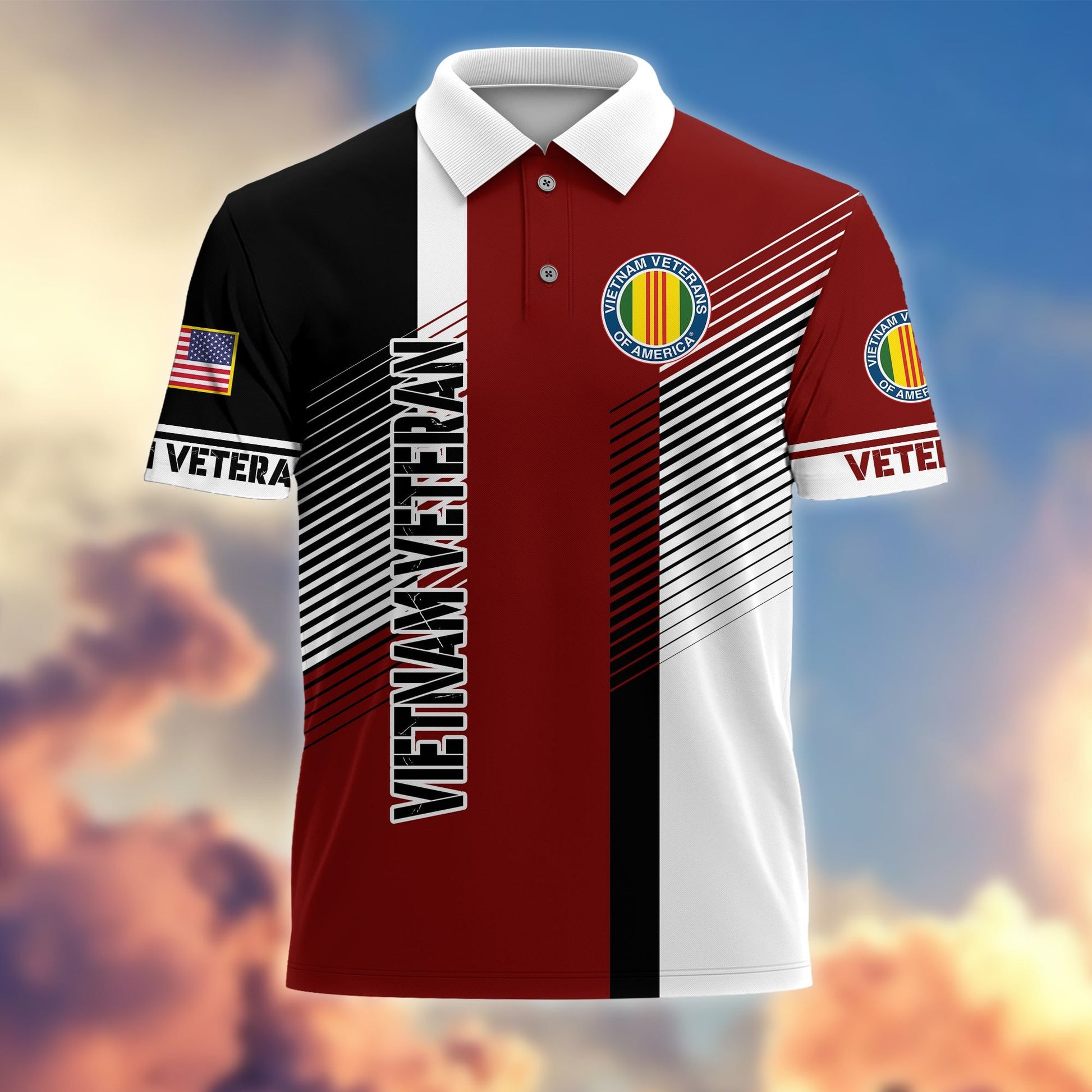 Premium Proudly Served US Veterans Polo Shirt APVC080301