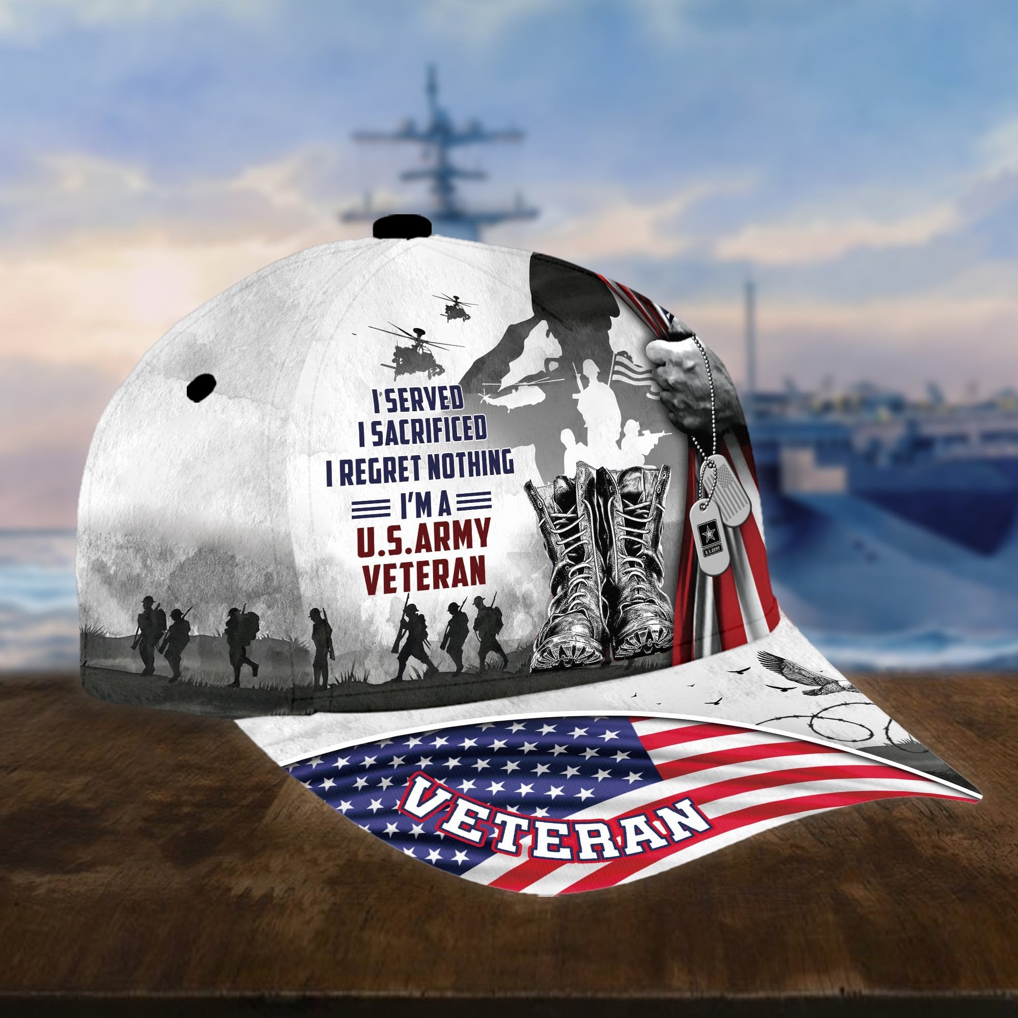 Premium I Served I Sacrificed I Regret Nothing I Am A US Veteran Cap APVC030403