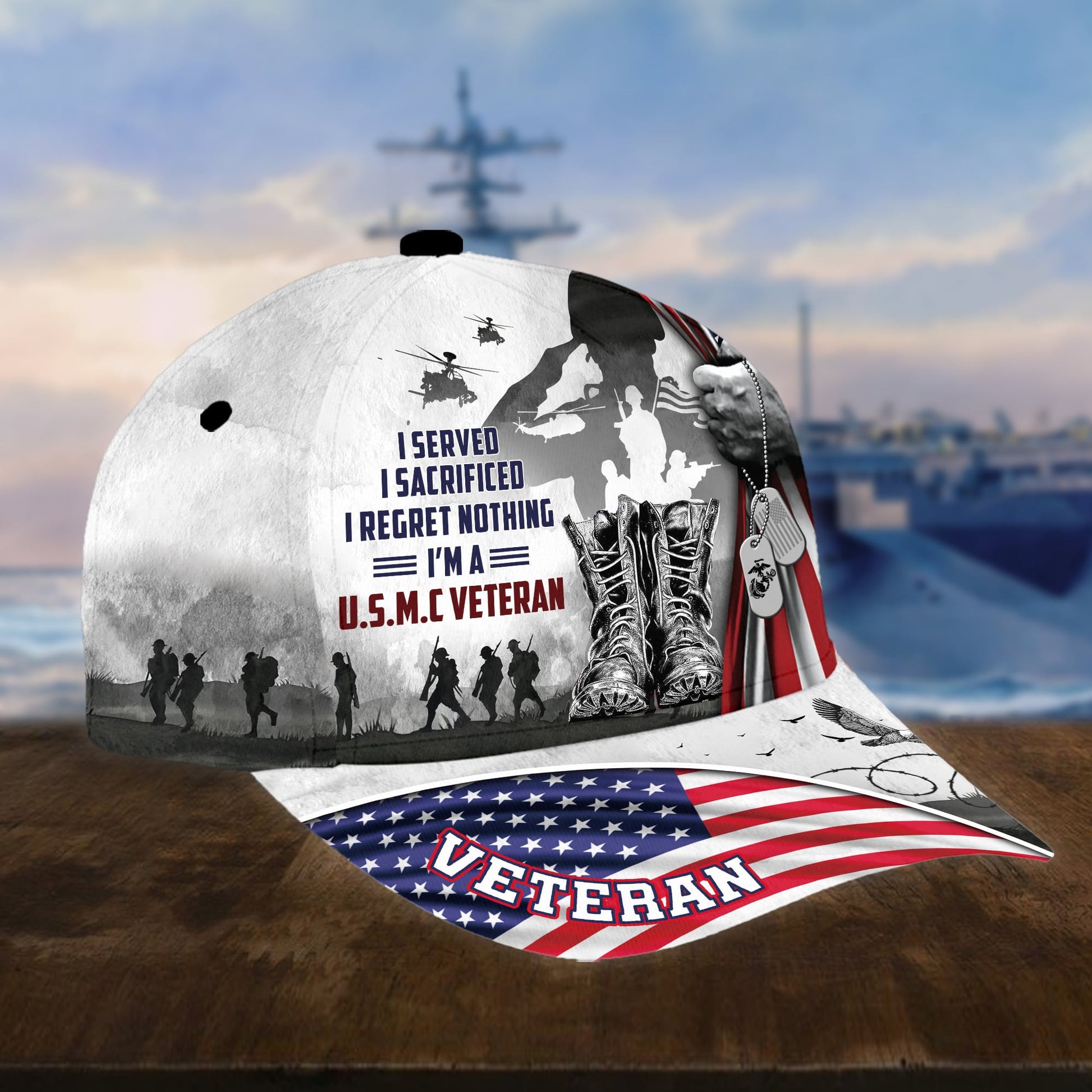 Premium I Served I Sacrificed I Regret Nothing I Am A US Veteran Cap APVC030403