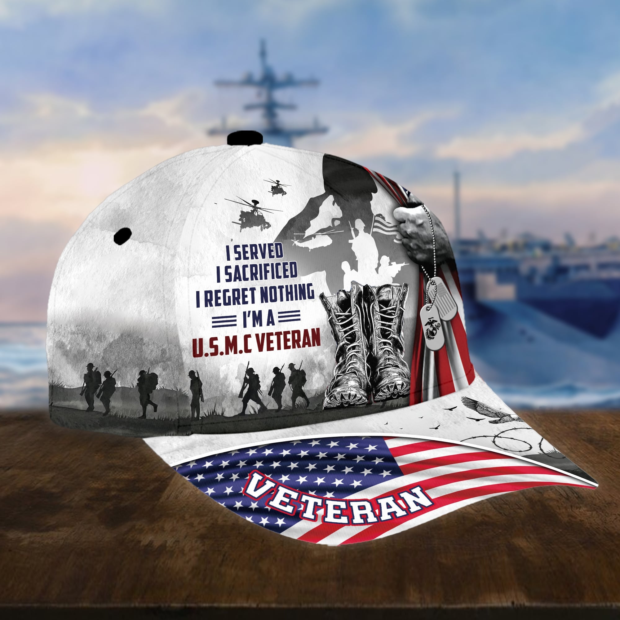 Premium I Served I Sacrificed I Regret Nothing I Am A US Veteran Cap APVC030403