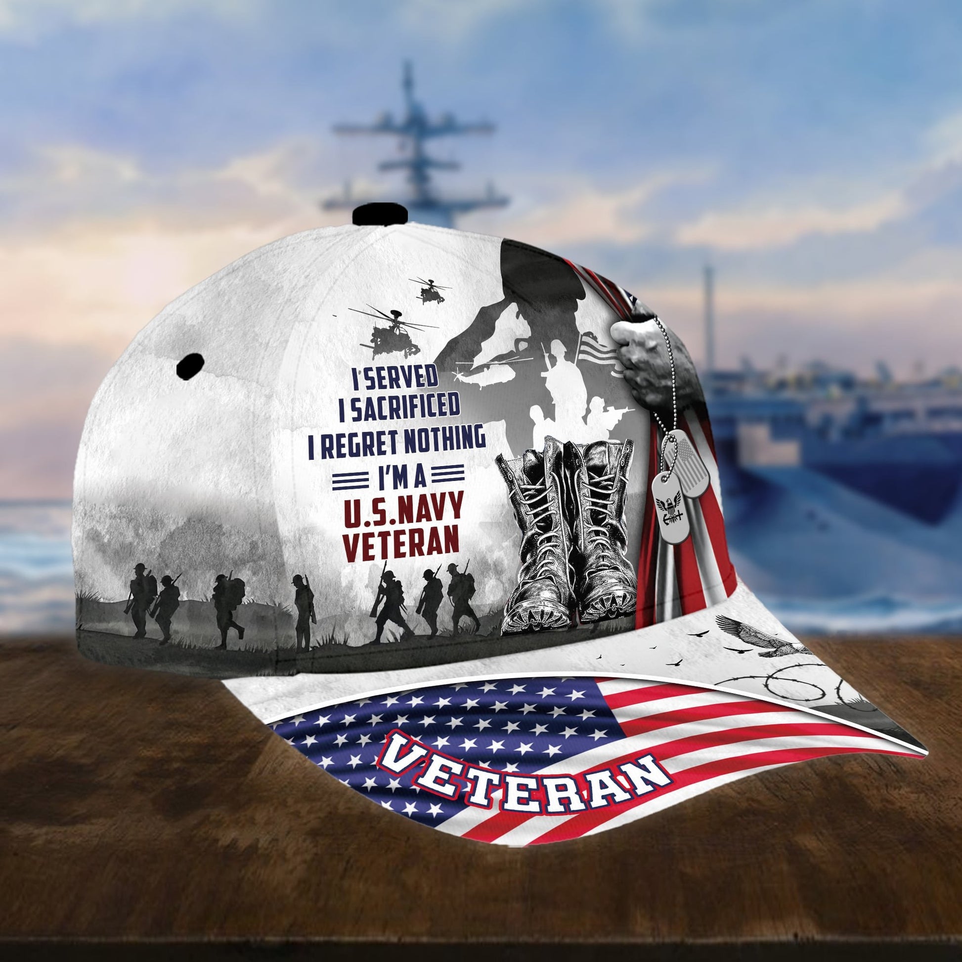 Premium I Served I Sacrificed I Regret Nothing I Am A US Veteran Cap APVC030403