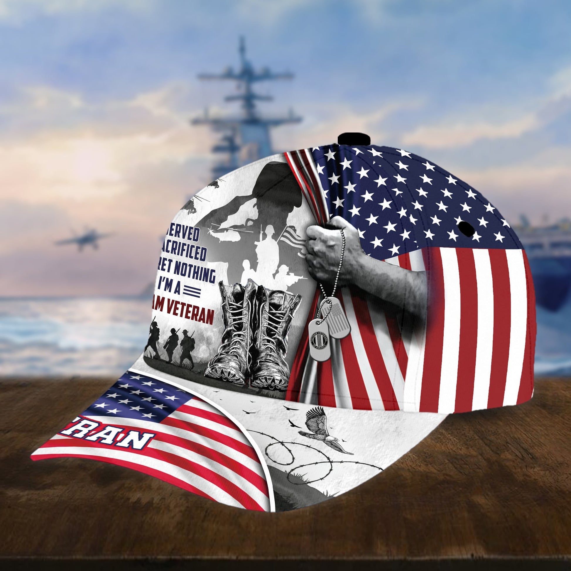 Premium I Served I Sacrificed I Regret Nothing I Am A US Veteran Cap APVC030403