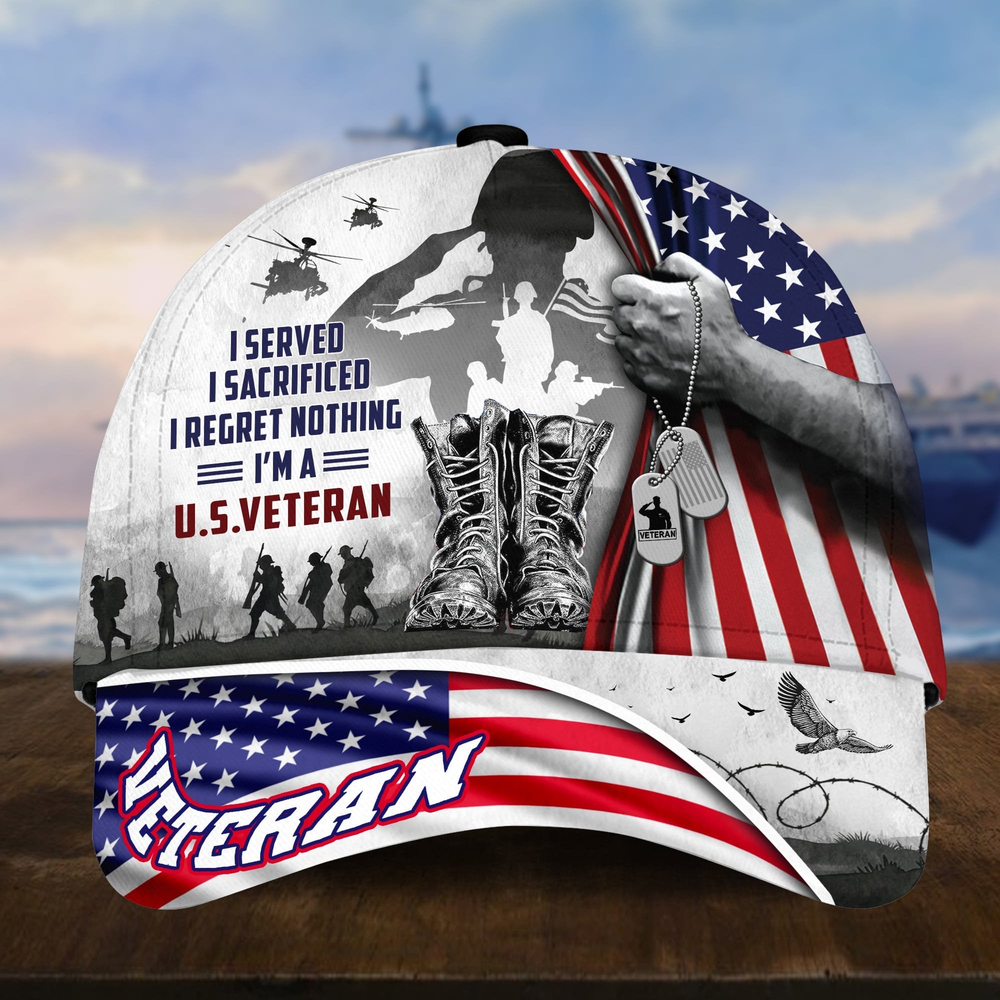 Premium I Served I Sacrificed I Regret Nothing I Am A US Veteran Cap APVC030403