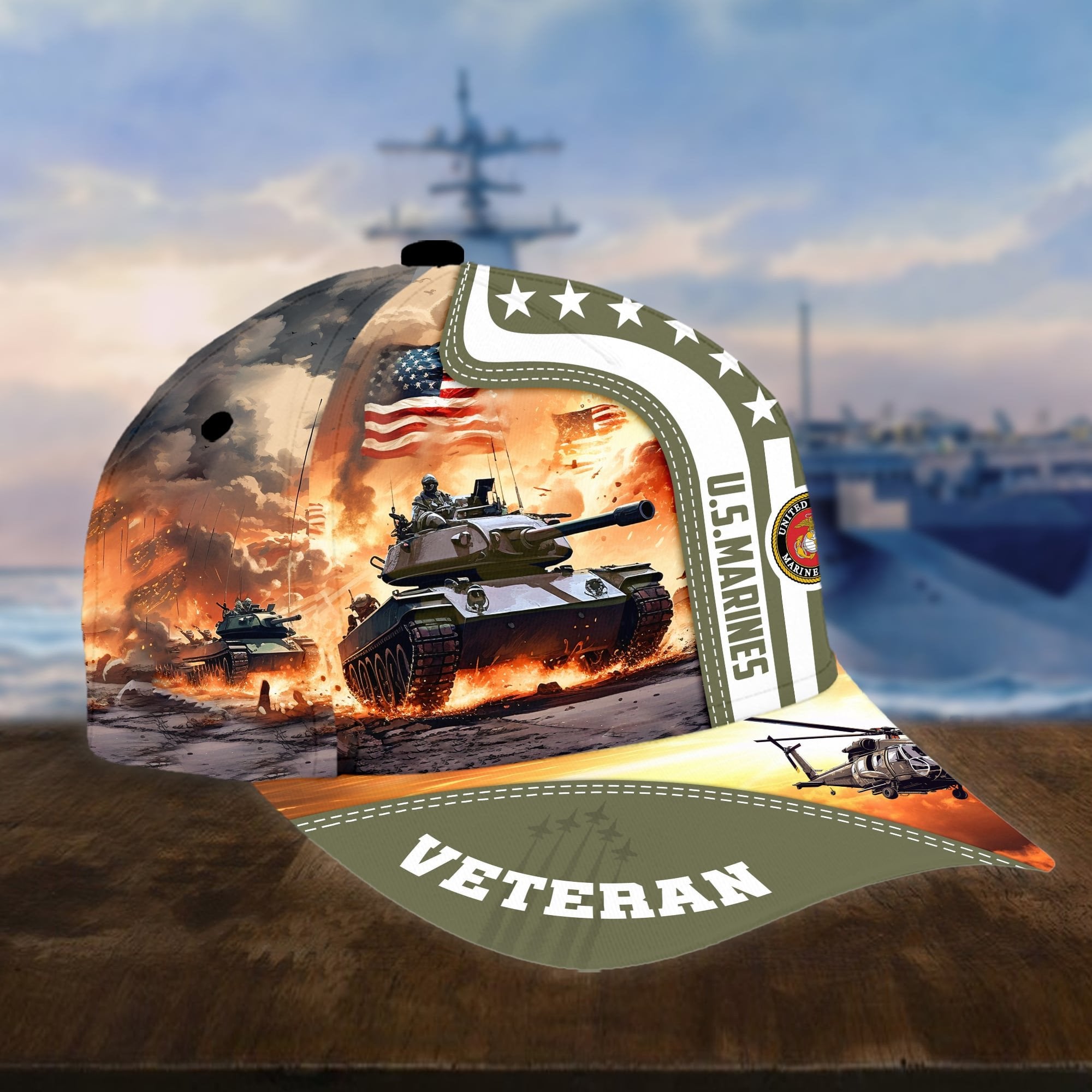 Premium Proudly Served US Veterans Cap APVC240401