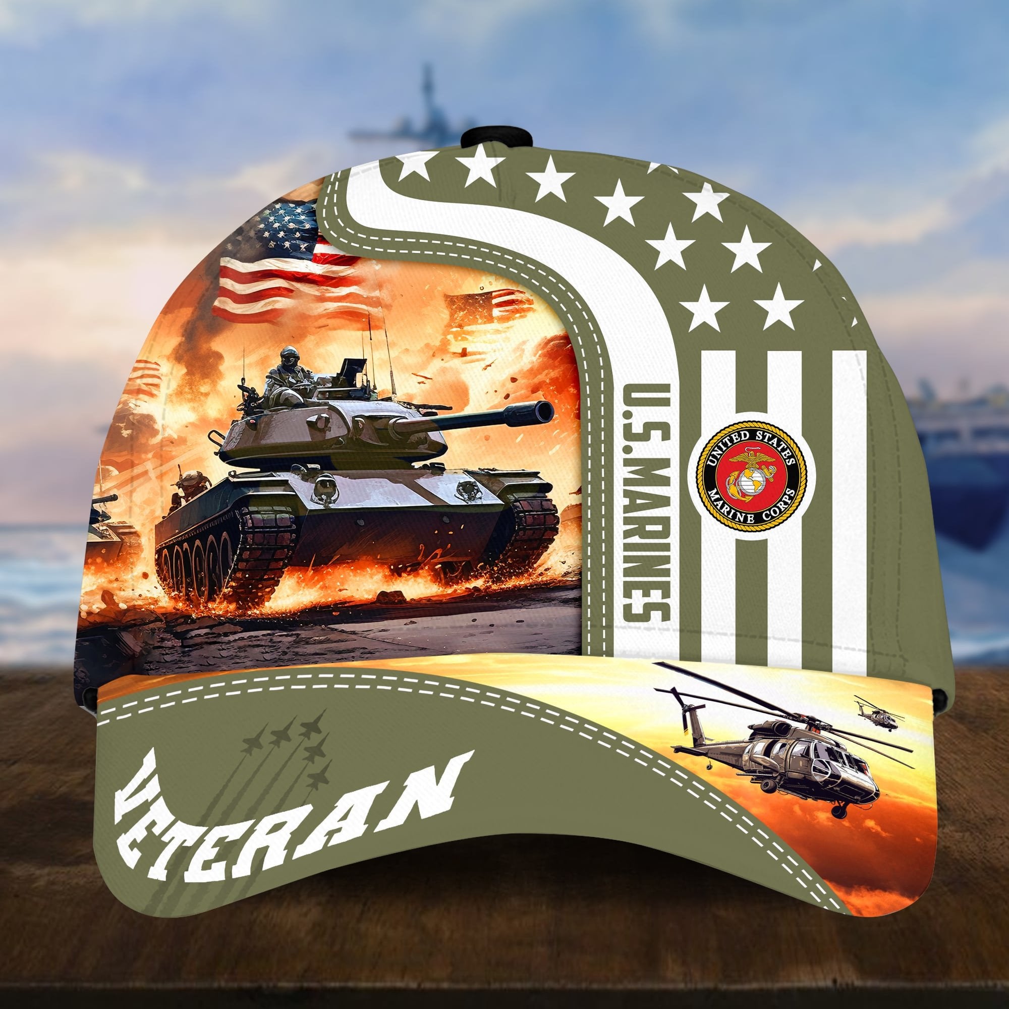 Premium Proudly Served US Veterans Cap APVC240401