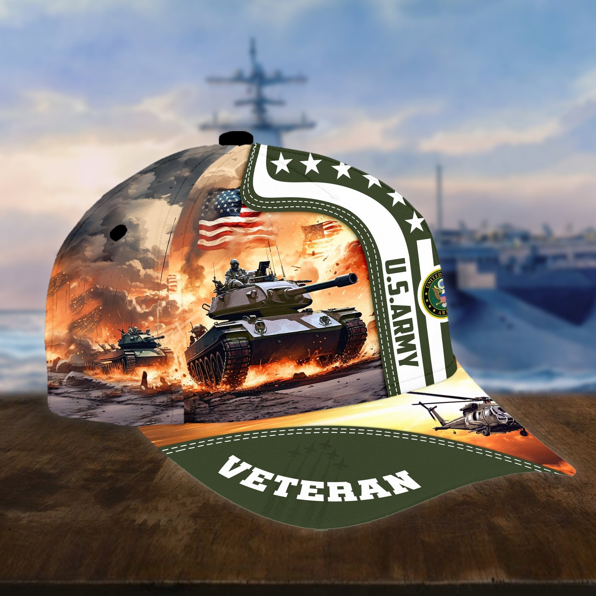 Premium Proudly Served US Veterans Cap APVC240401