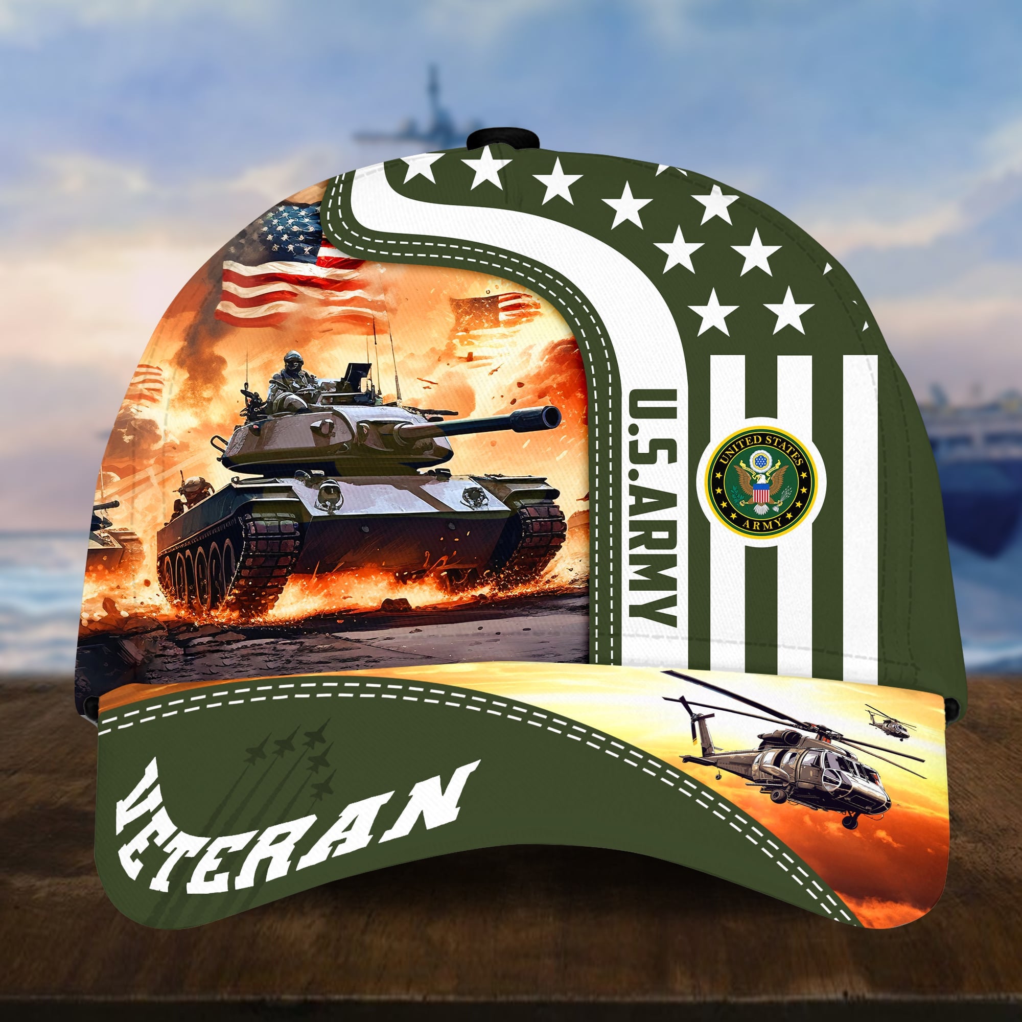 Premium Proudly Served US Veterans Cap APVC240401