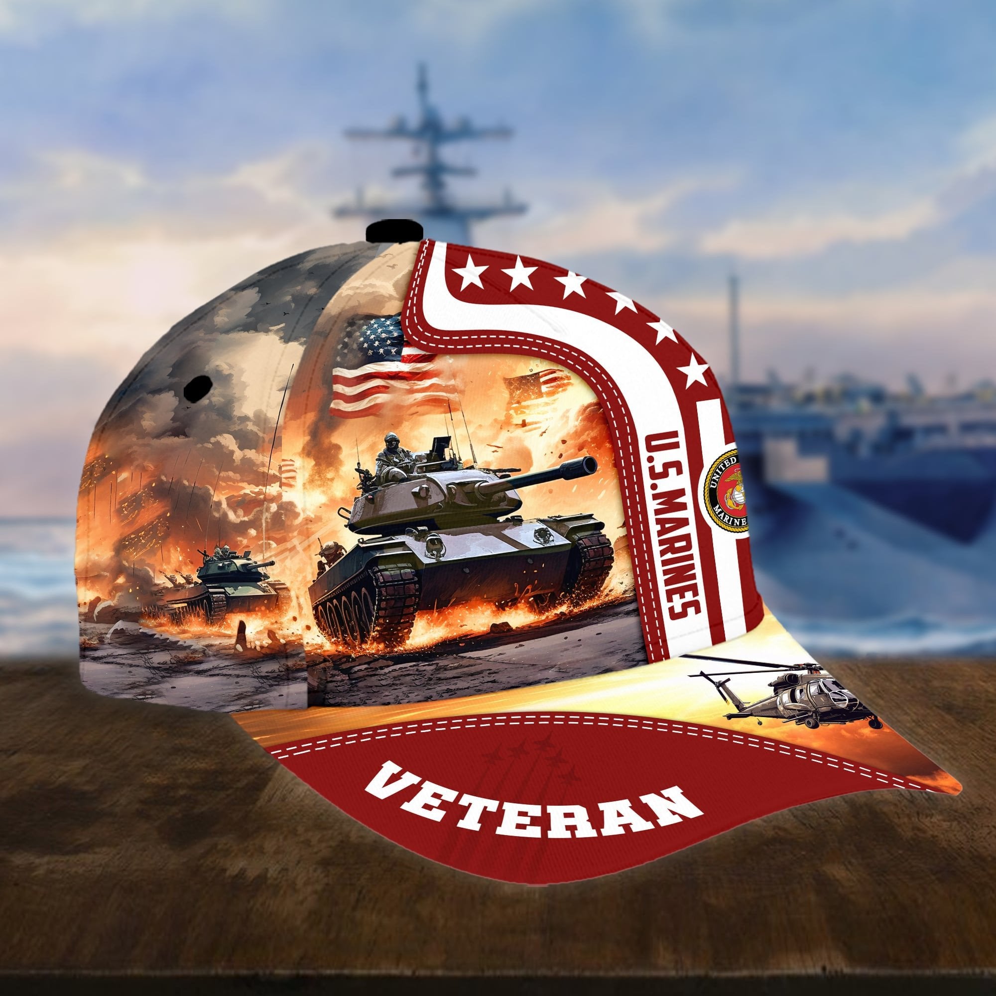Premium Proudly Served US Veterans Cap APVC240401