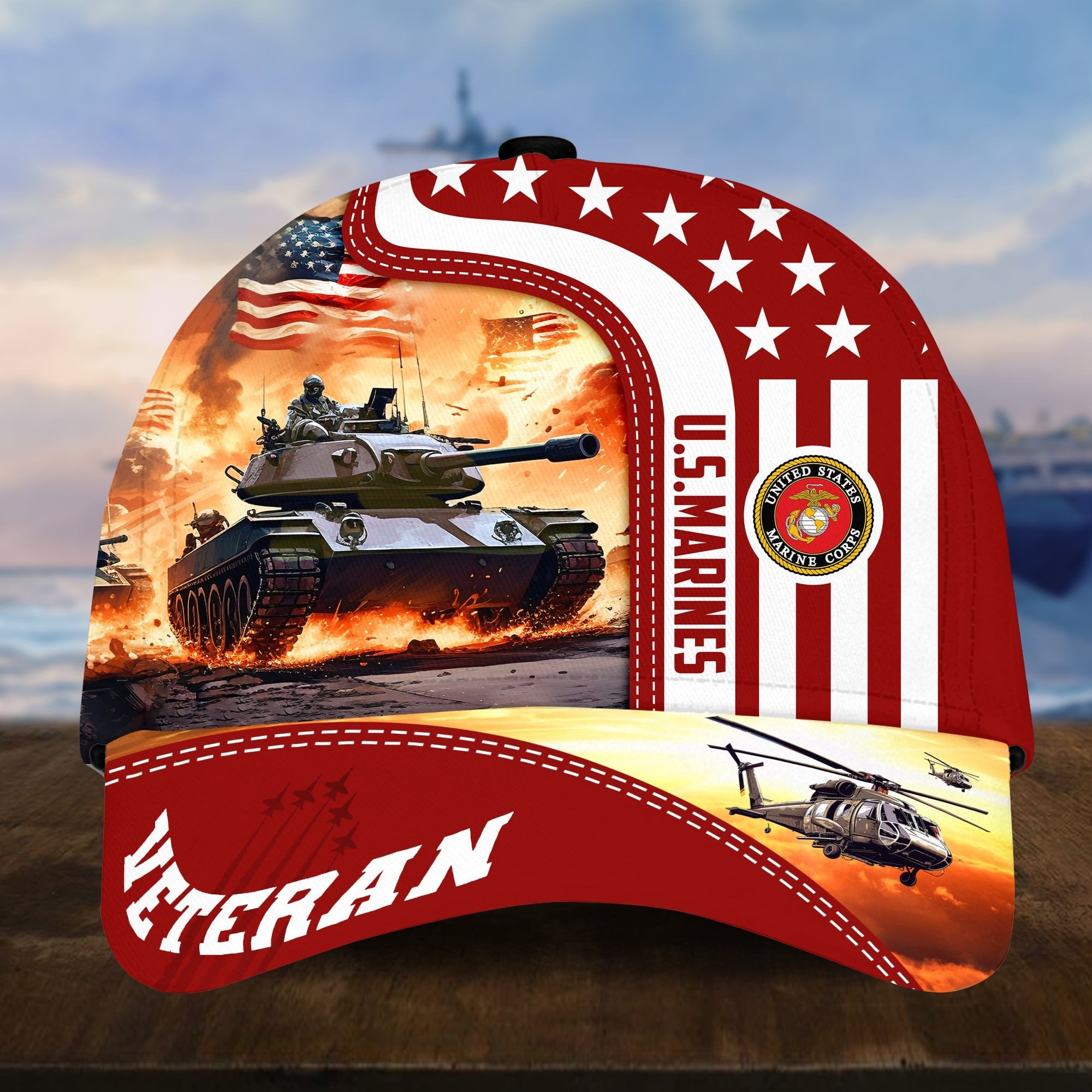 Premium Proudly Served US Veterans Cap APVC240401