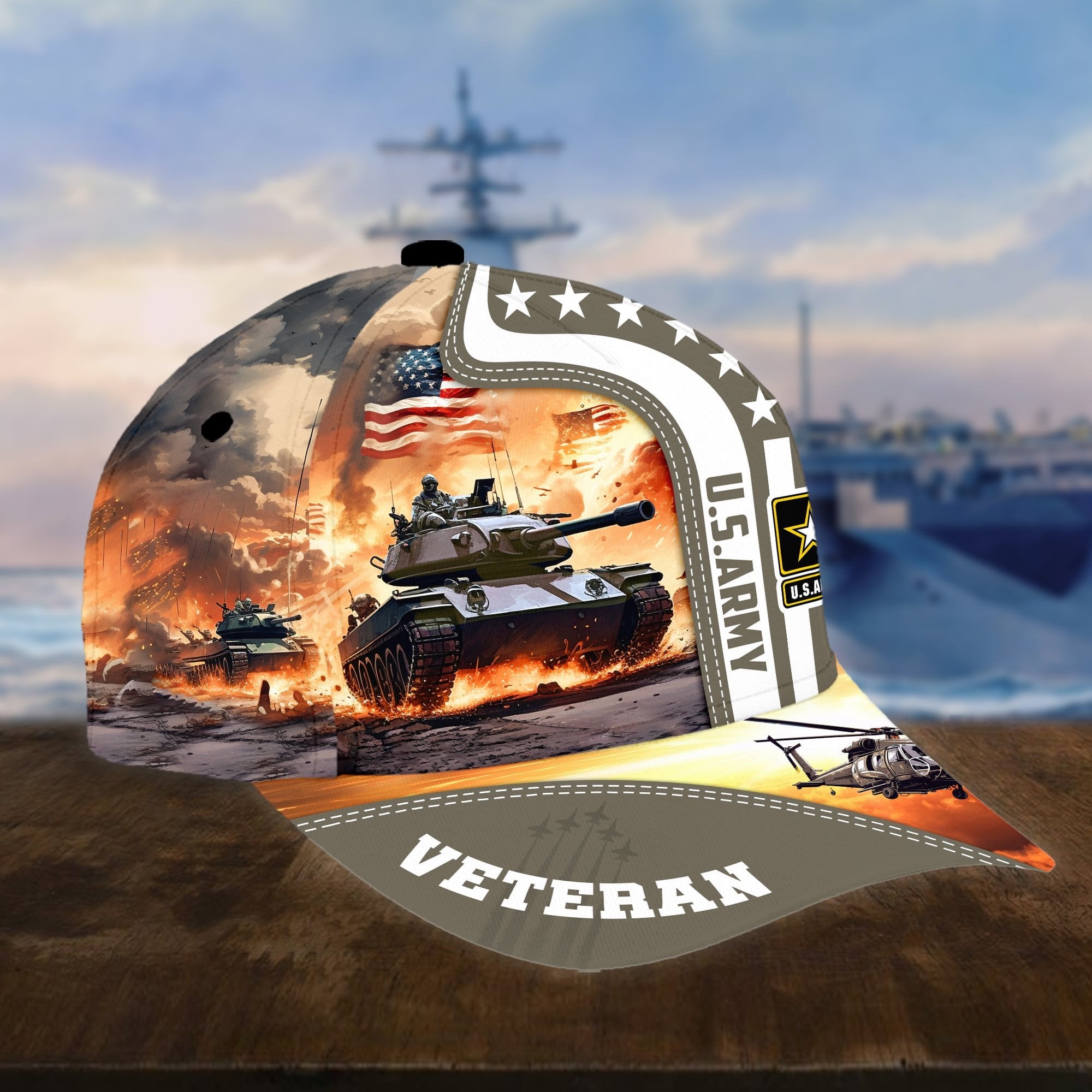 Premium Proudly Served US Veterans Cap APVC240401