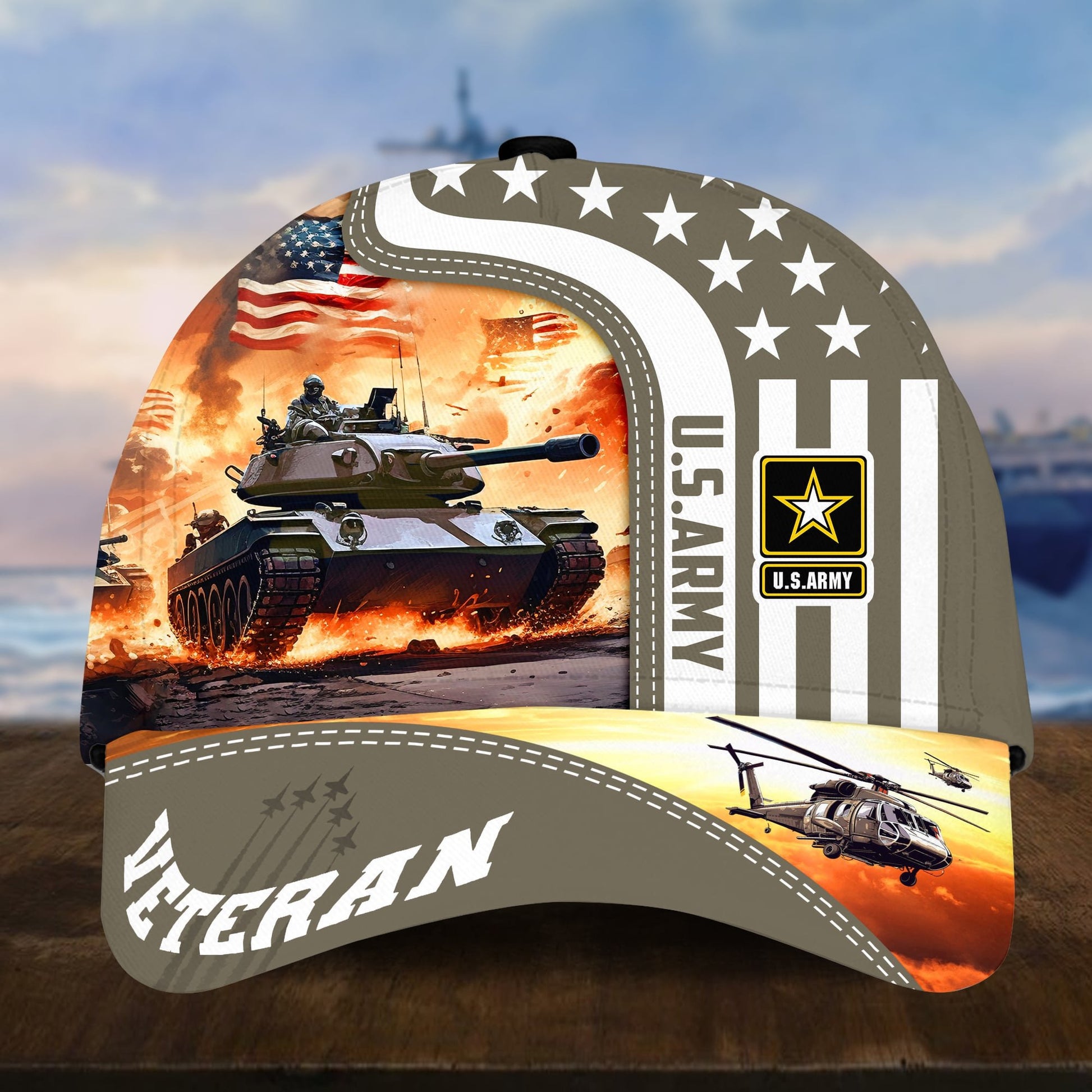Premium Proudly Served US Veterans Cap APVC240401