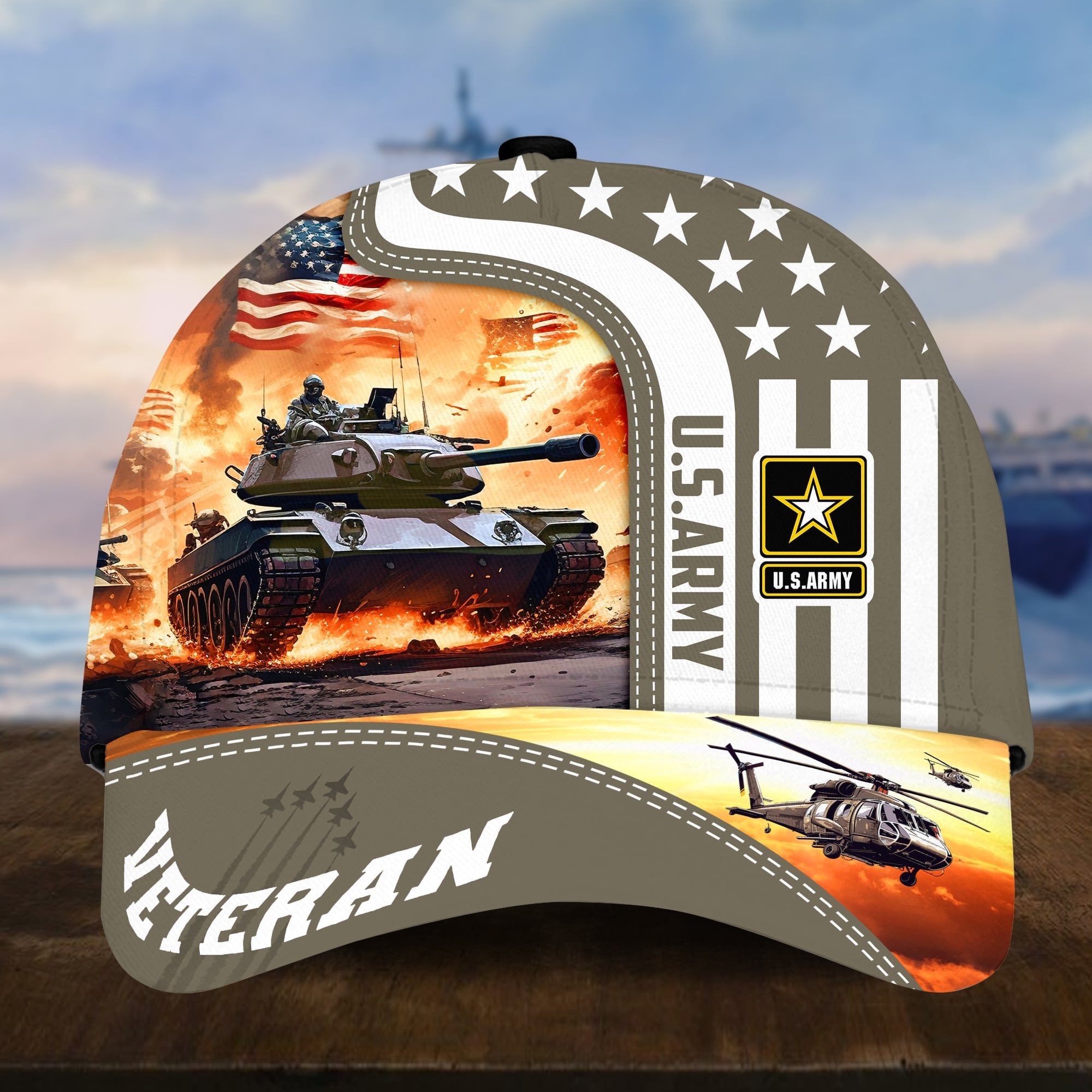 Premium Proudly Served US Veterans Cap APVC240401