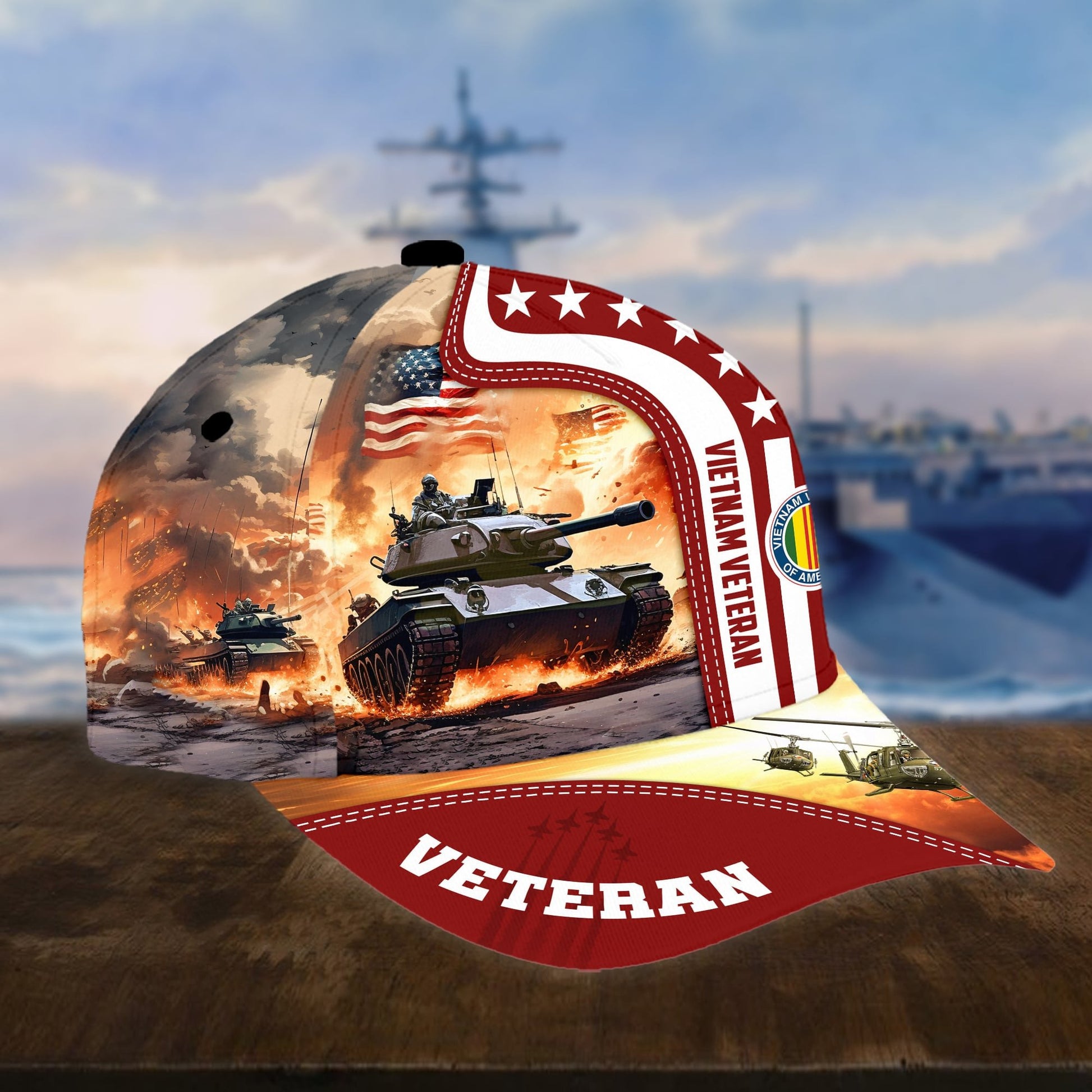 Premium Proudly Served US Veterans Cap APVC240401