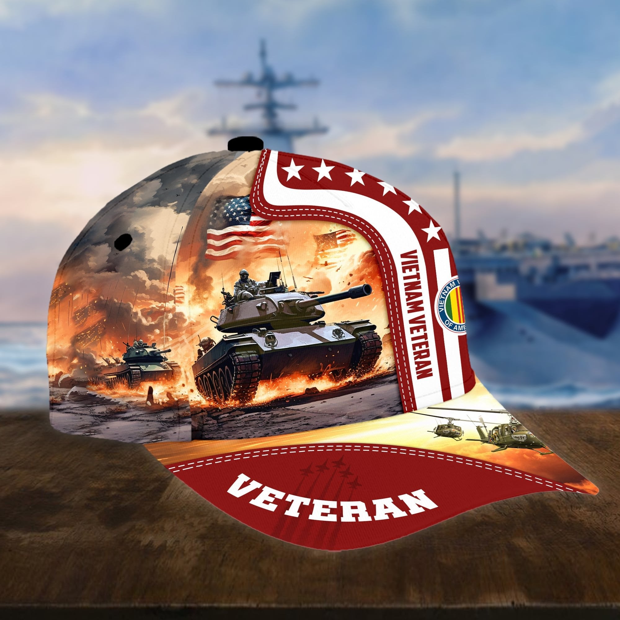 Premium Proudly Served US Veterans Cap APVC240401