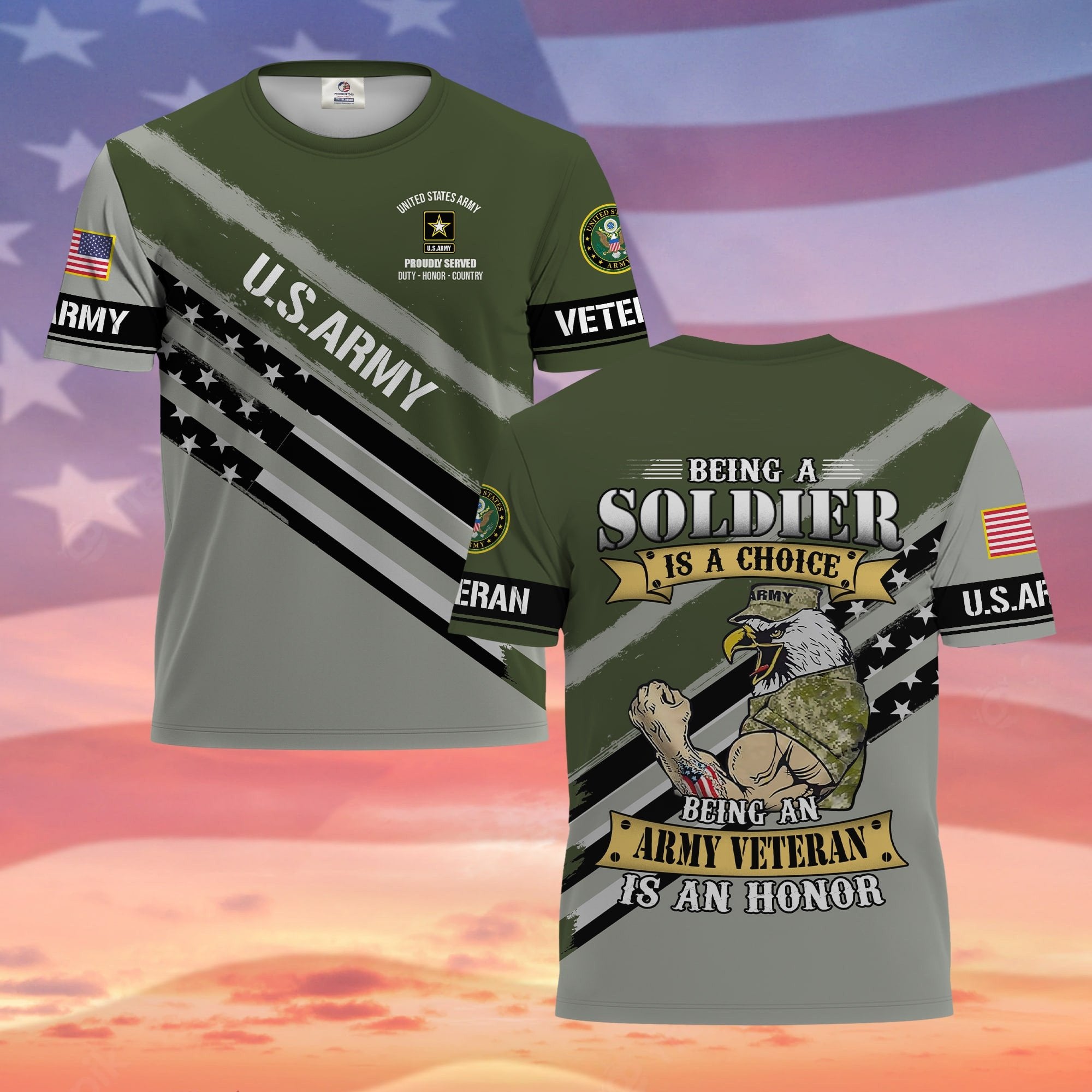 Premium Being A Soldier Is An Honor US Veterans T-Shirt APVC260401
