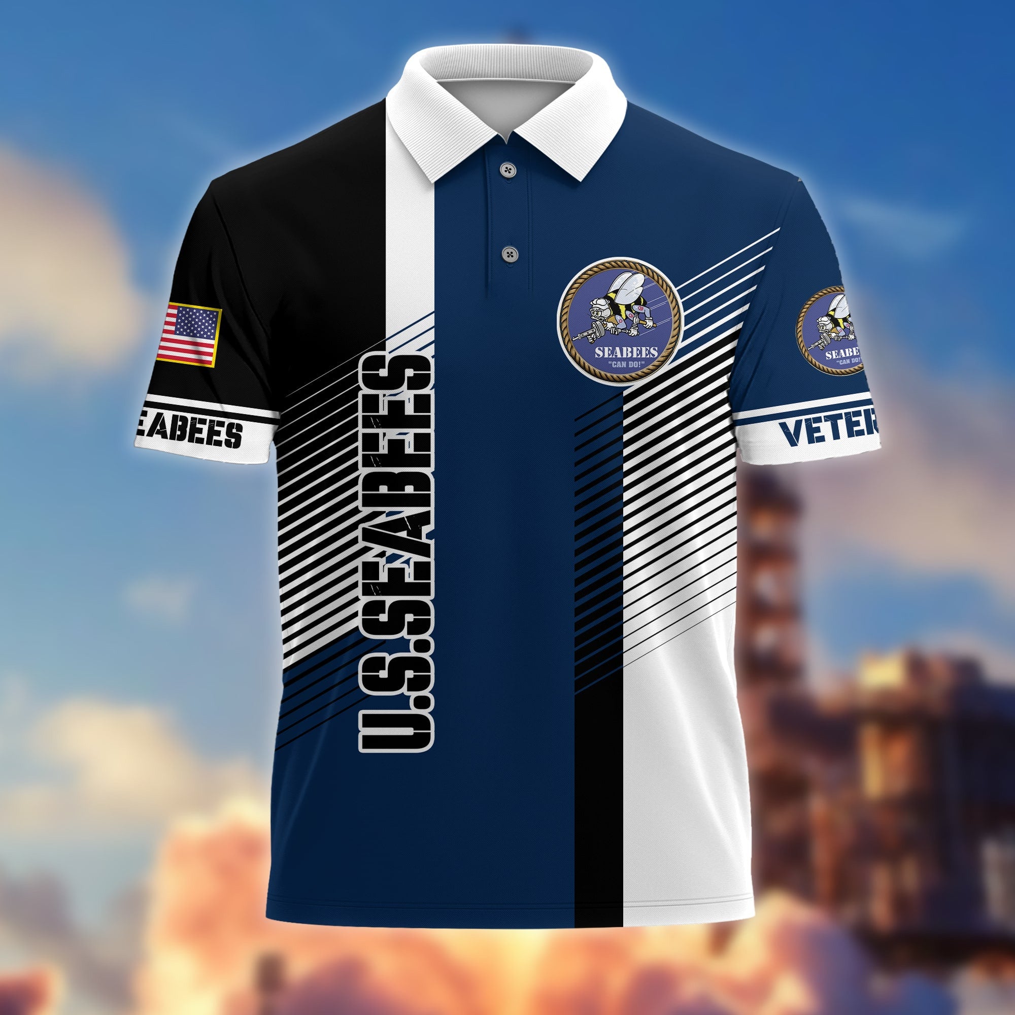 Premium Proudly Served US Veterans Polo Shirt APVC080301