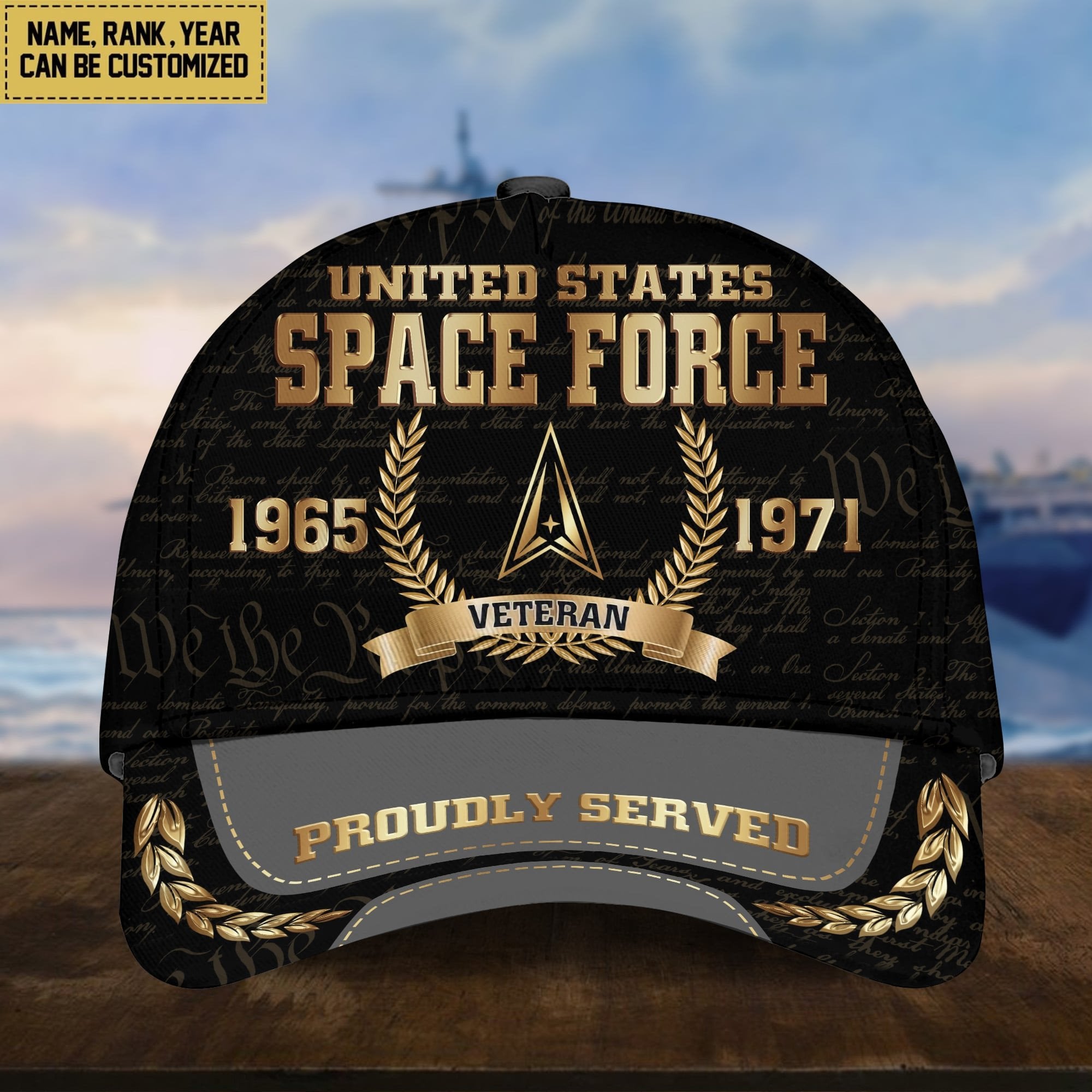 Premium Personalized Proudly Served US Veterans Cap APVC060501