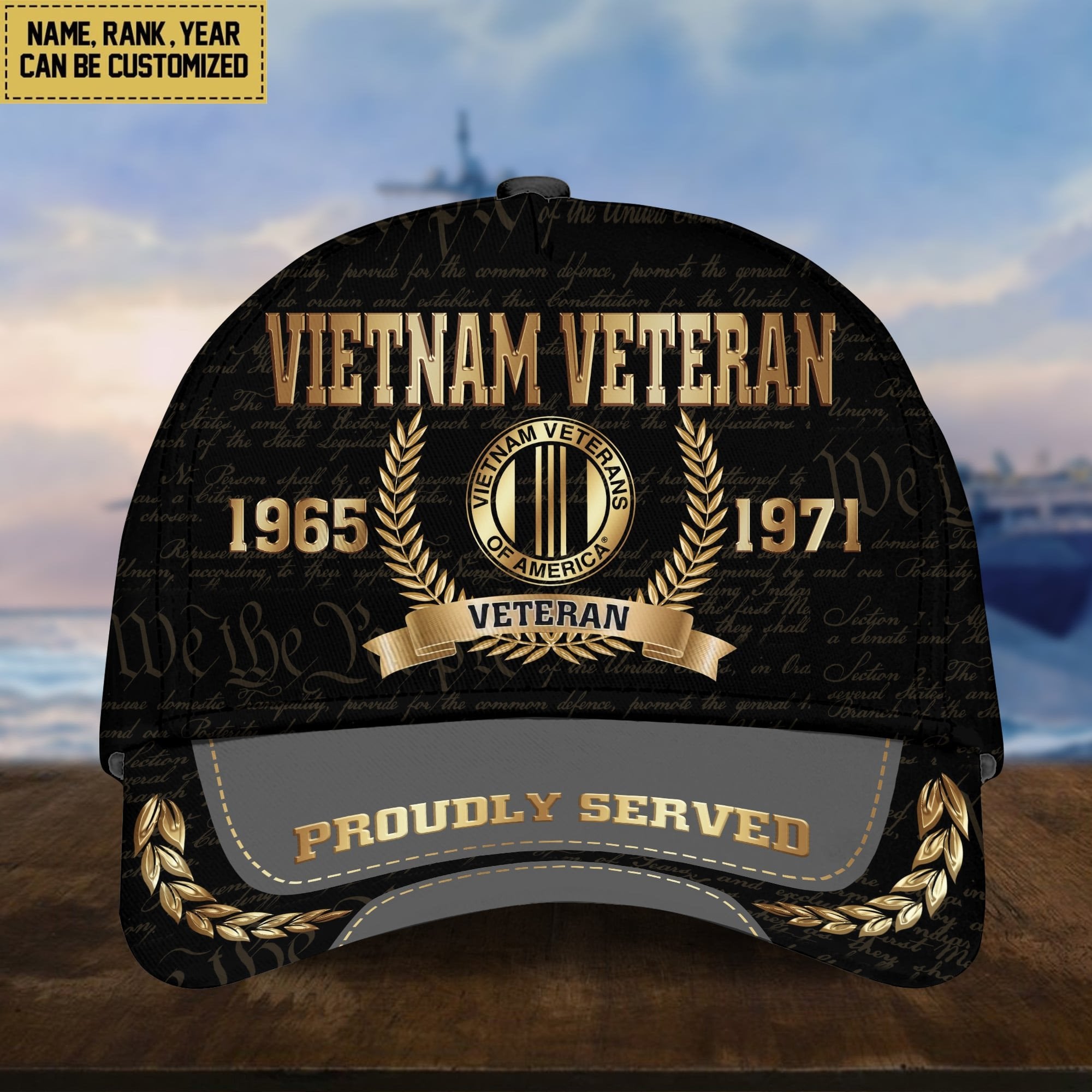 Premium Personalized Proudly Served US Veterans Cap APVC060501