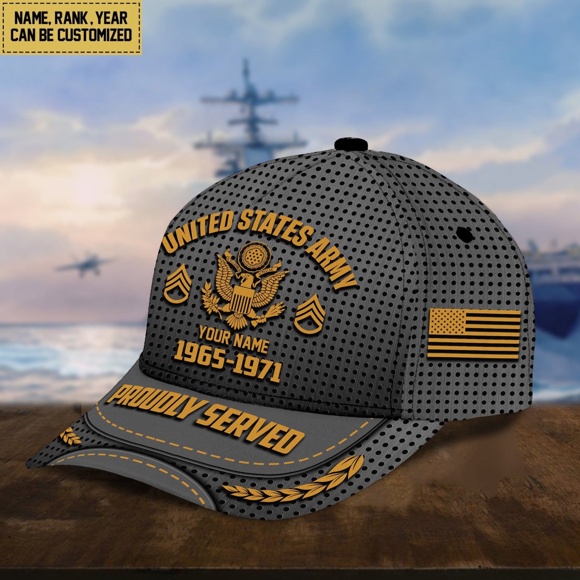 US Army Veterans Personalized Baseball Cap, Gift For Veterans Day, Father's Day, Memorial Day VPVC000201