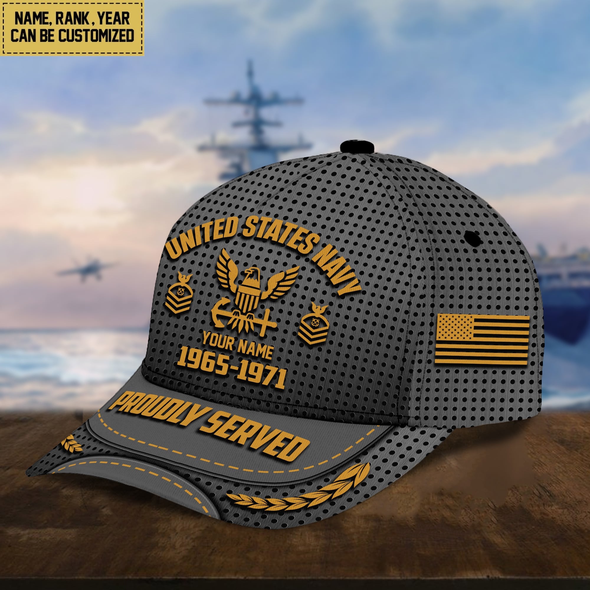 US Navy Veterans Personalized Baseball Cap, Gift For Veterans Day, Father's Day, Memorial Day VPVC000202