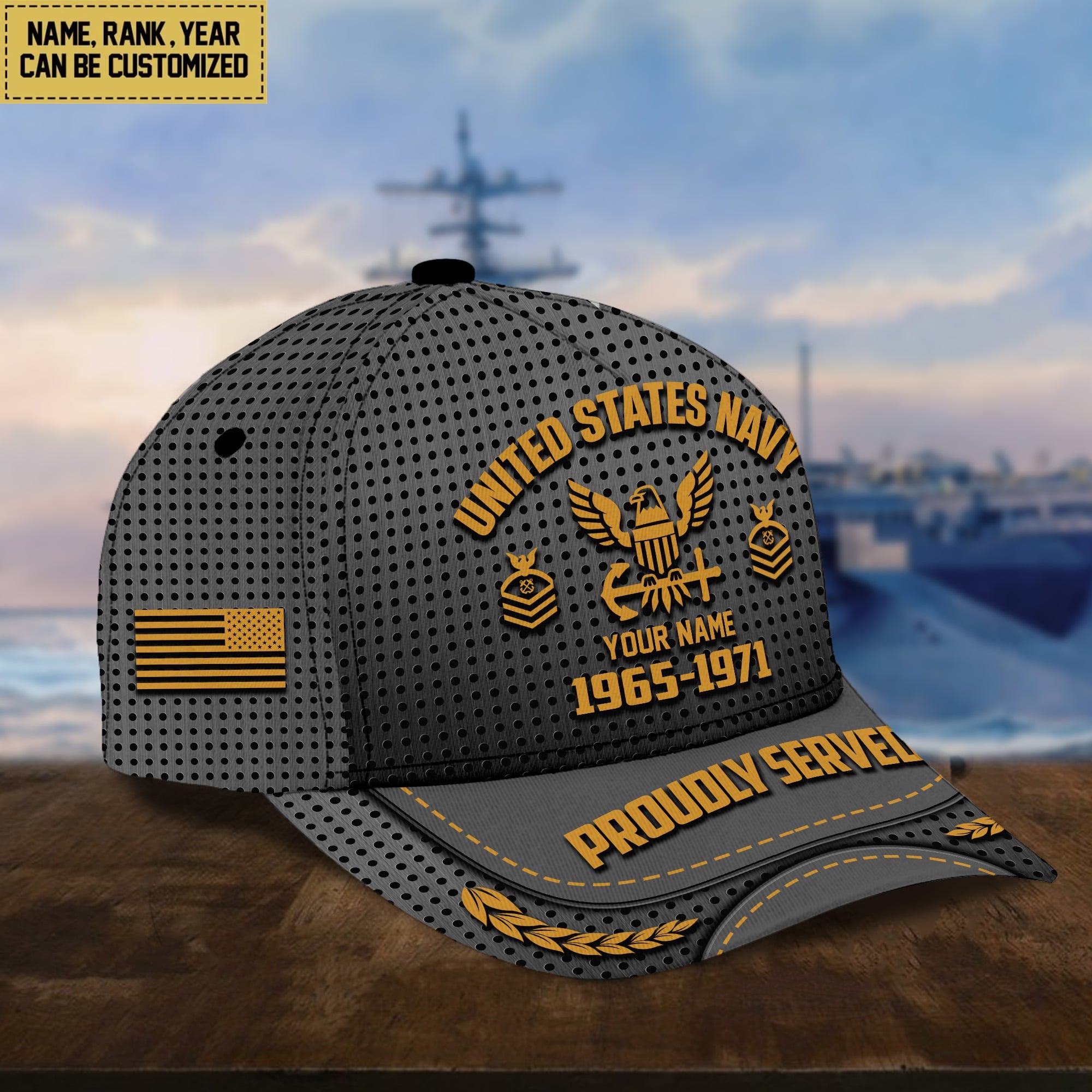 US Navy Veterans Personalized Baseball Cap, Gift For Veterans Day, Father's Day, Memorial Day VPVC000202